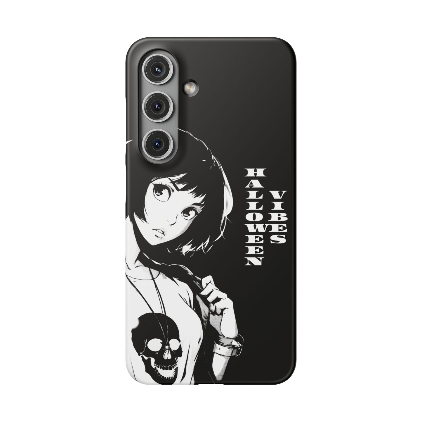 Halloween Vibes Snap Case Black and White Protective Phone Cover for iPhone and Samsung