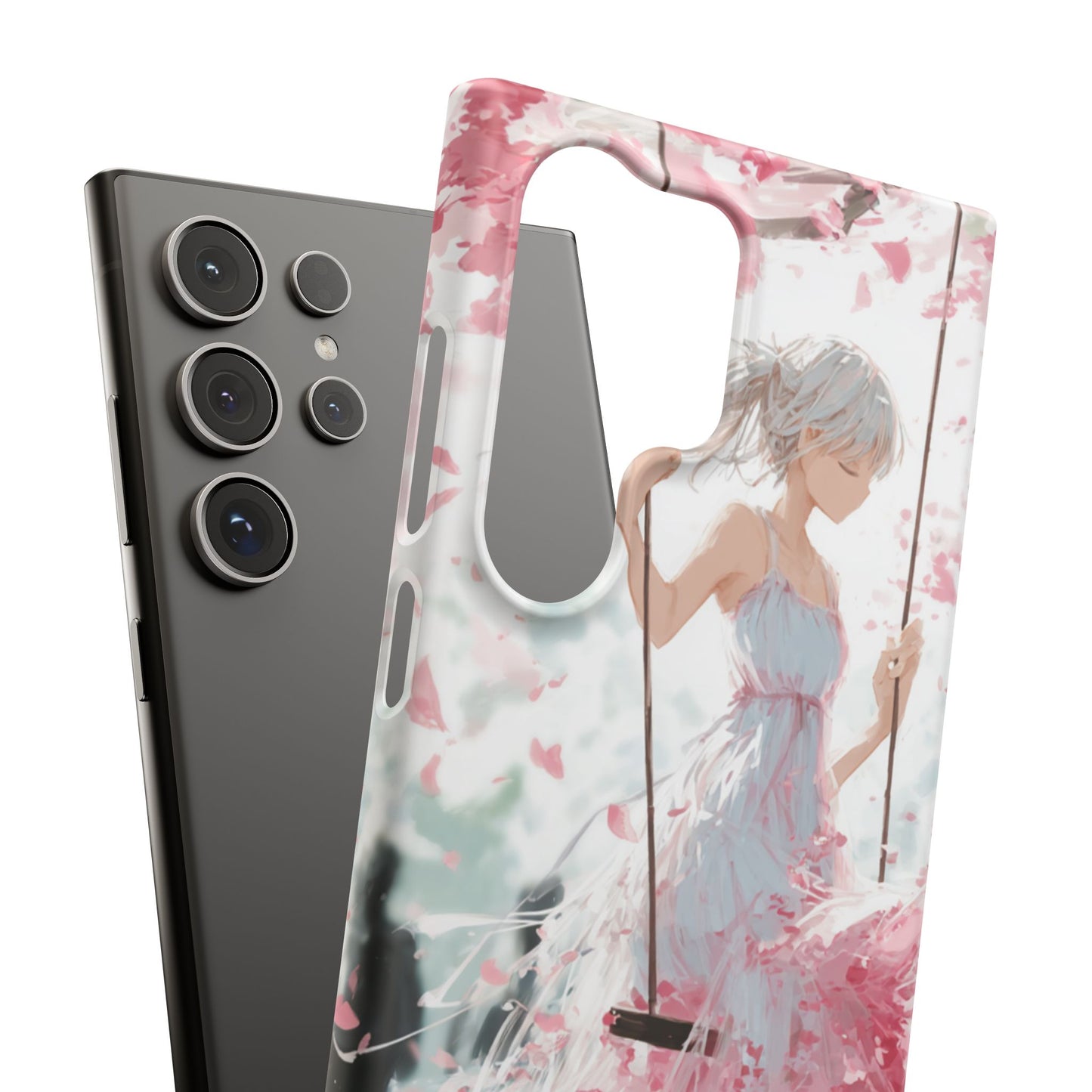 Elegant Floral Snap Cases for iPhone, Personalized Phone Covers, Cute Spring Gifts, Anime Aesthetic Accessories, Flower-themed Cell [...]
