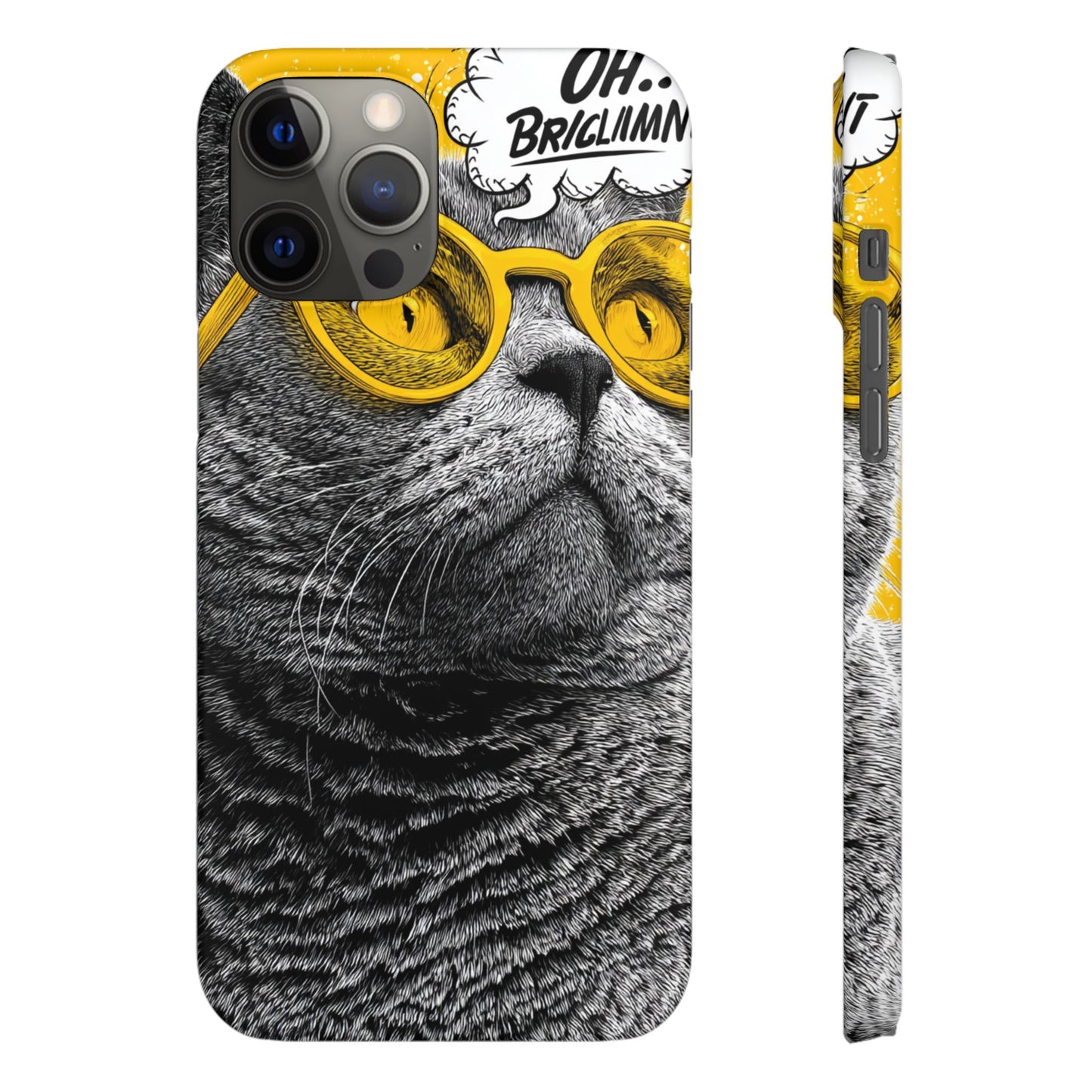 Playful Cat Snap Case - Quirky Phone Cover for Cat Lovers, Gift for Pet Enthusiasts, Funny Accessory for Any Occasion