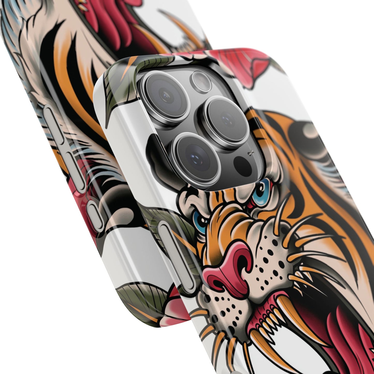 Tiger Floral Phone Case — Vintage Roaring Tiger Snap Case