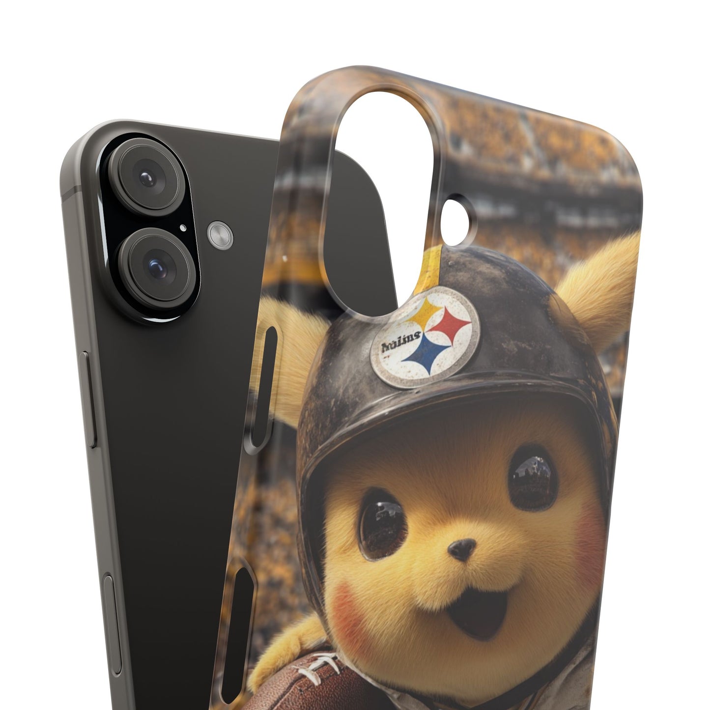Fun Character Sports Snap Case, Phone Case, Fun Tech Accessory, Cute Gift for Gamers, Football Lovers, Kids.