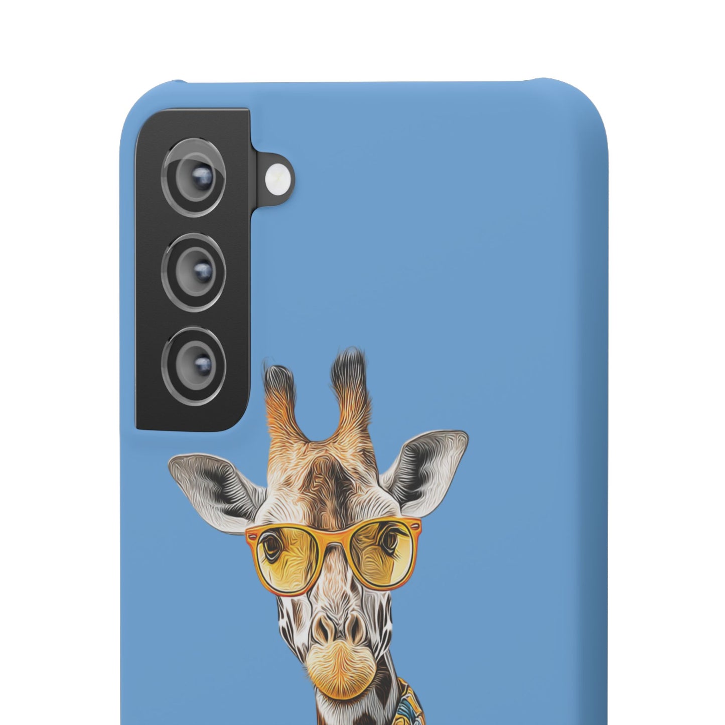 Giraffe Blue Snap Case Phone Cover for Animal Lover Iphone and Samsung models