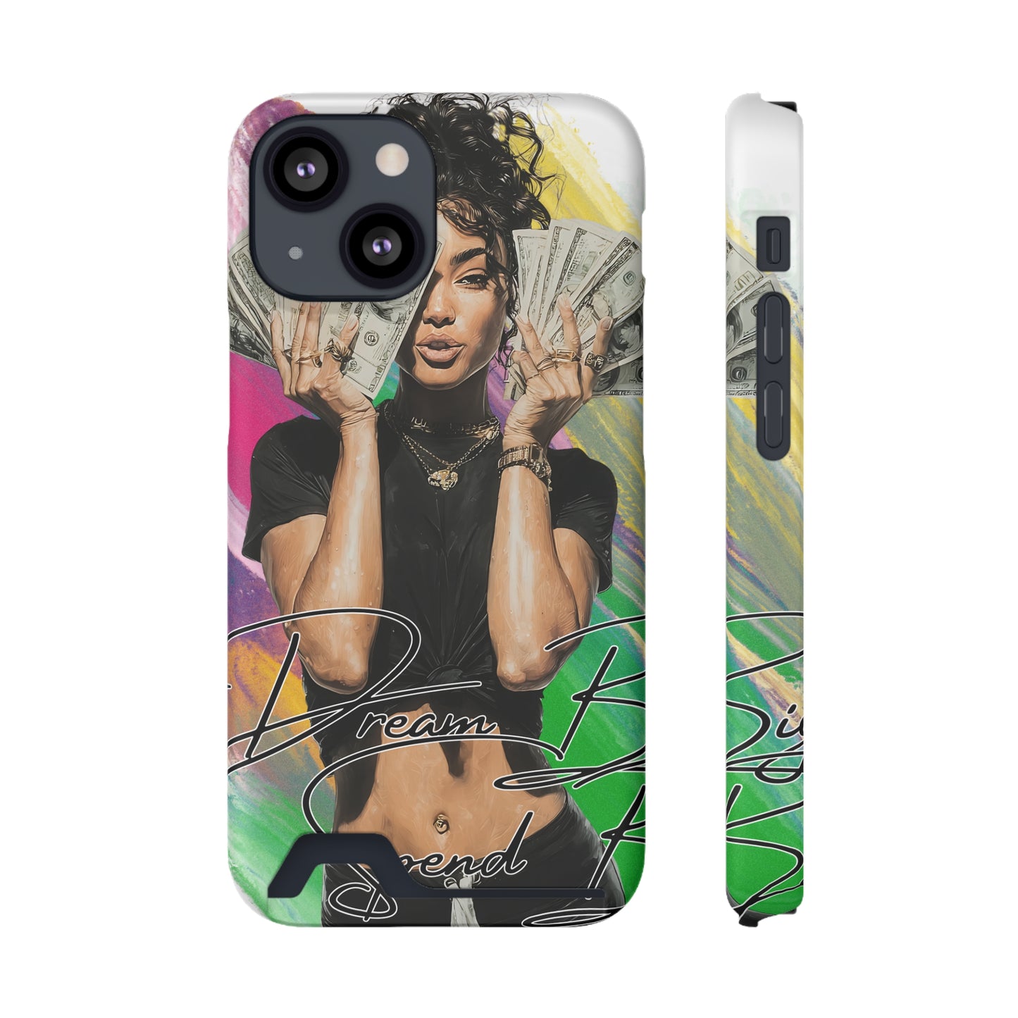 Vibrant Phone Case with Card Holder - Dream Big, Stylish Accessory for Teens & Young Adults, Perfect Gift for Birthdays, Graduations, [...]