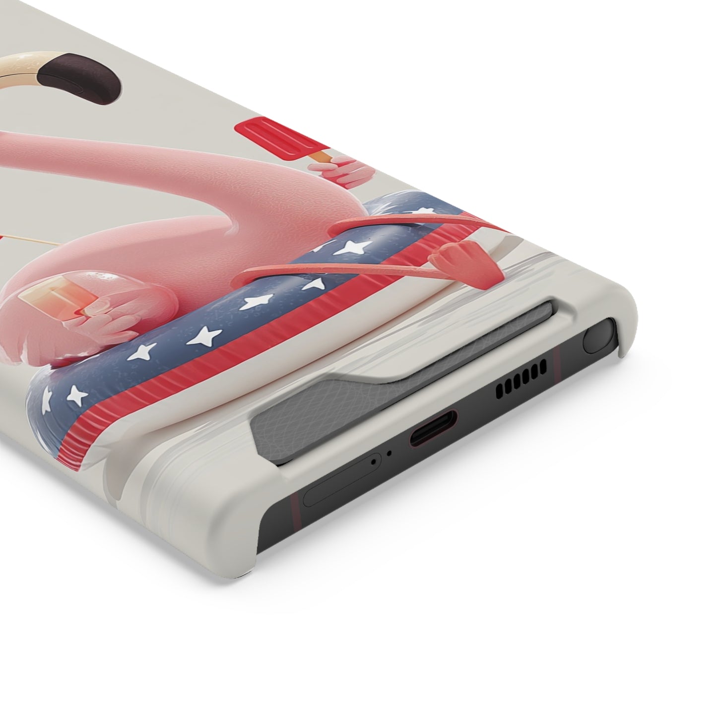 Summer Vibes Phone Case with Card Holder, Cute Flamingo Design, Tropical Cell Phone Accessory, Beach Lover Gift, Fun Summer Accessory, [...]