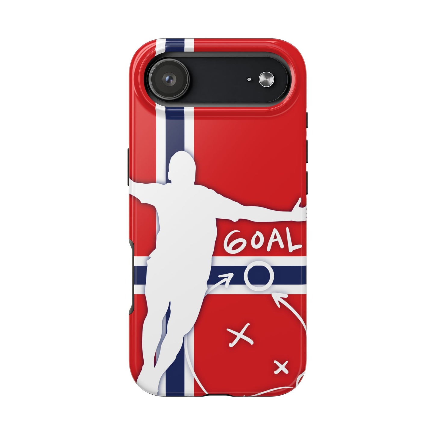 Norway Soccer Tough Phone Case — 'Goal' Silhouette Protective Cover