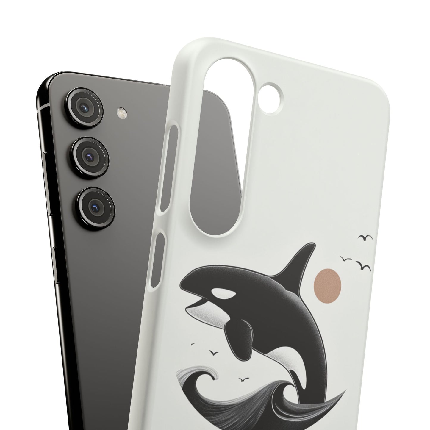 Whale Splash Phone Case | Ocean Lover Gift, Marine Art, Snap Cases, Cute Whale Design, Custom Phone Accessories
