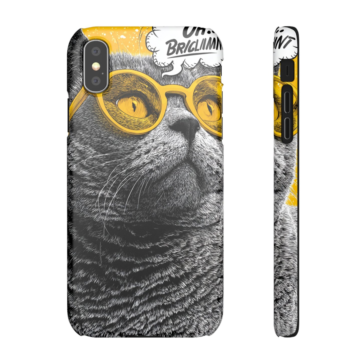 Playful Cat Snap Case - Quirky Phone Cover for Cat Lovers, Gift for Pet Enthusiasts, Funny Accessory for Any Occasion