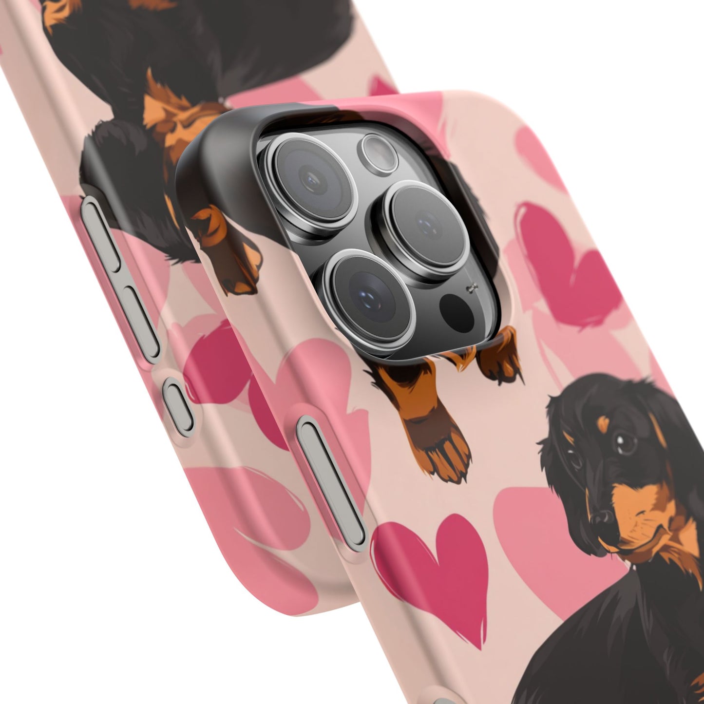 Pink Dachshund Love Phone Case for Iphone and Samsung Customistion and Free Shipping Avvialable