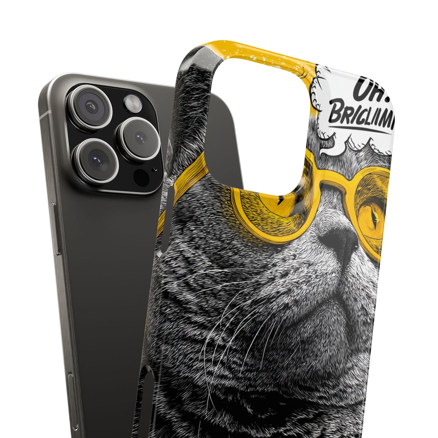 Playful Cat Snap Case - Quirky Phone Cover for Cat Lovers, Gift for Pet Enthusiasts, Funny Accessory for Any Occasion