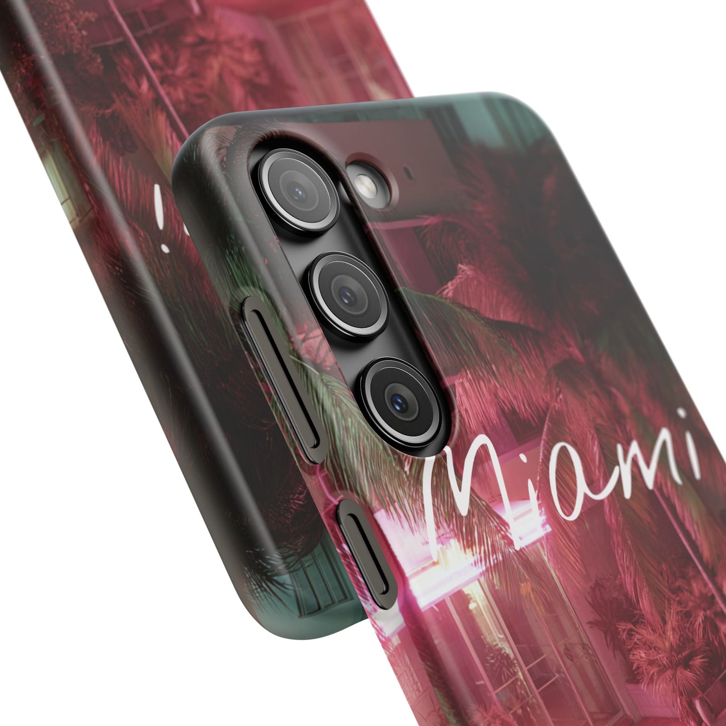 Miami Vibes Snap Case, Tropical Phone Cover, Summer Accessory, Gift for Travel Lovers, Neon Aesthetic, Beach-themed Tech