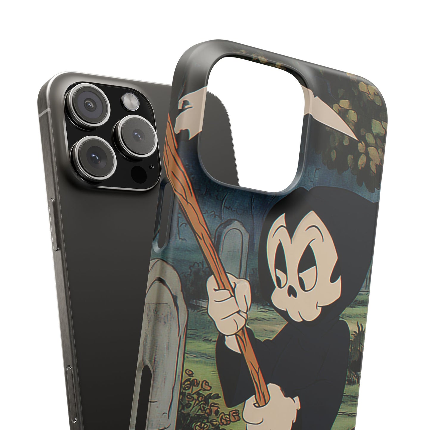 Grim Reaper Snap Case, Halloween Phone Case, Cute Death Phone Cover, Spooky Accessories, Unique Phone Protector