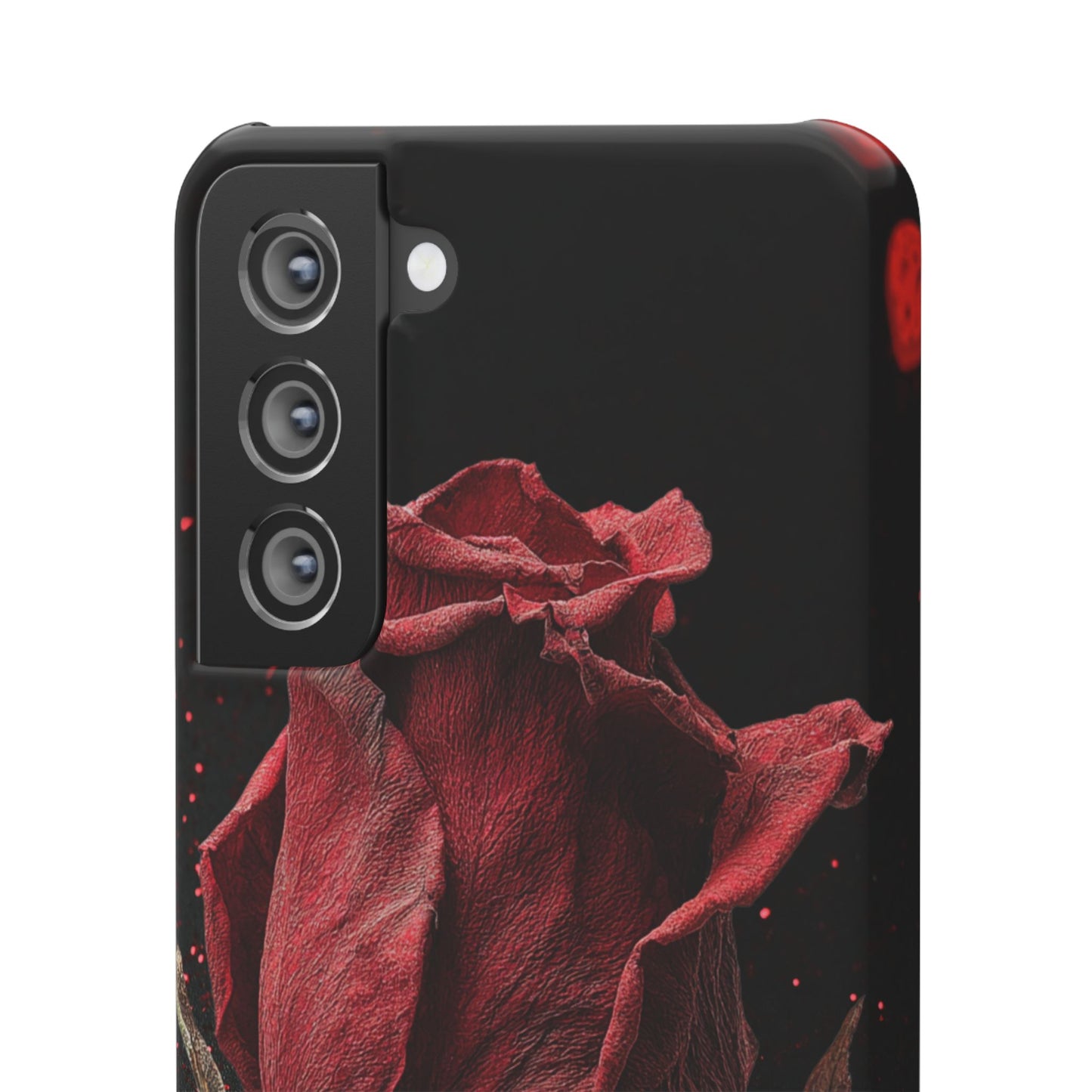 Romantic Rose Snap Case, Floral Phone Cover, Valentines Day Gift, Trendy Mobile Accessory, Heart Design Case, Elegant Phone Protector