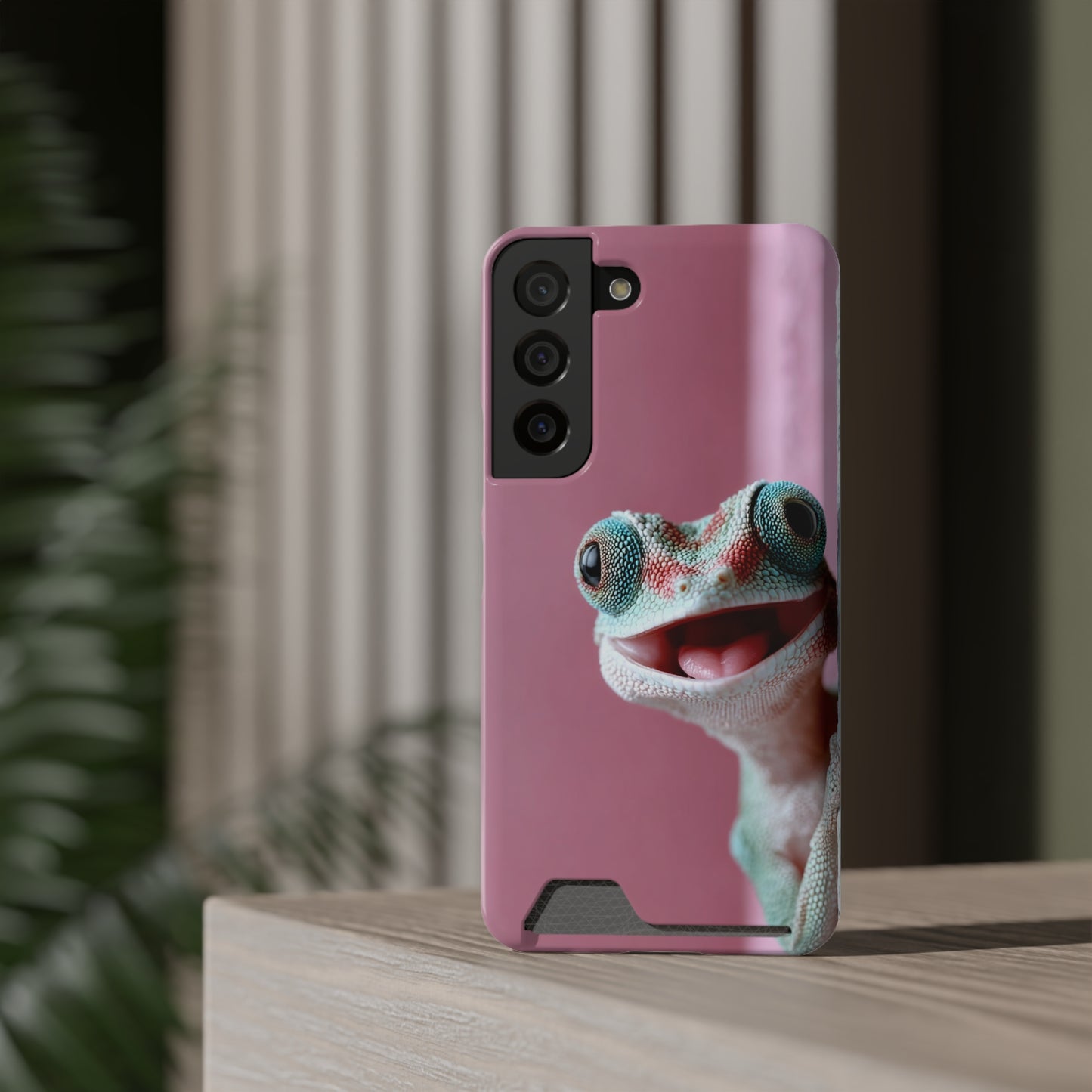 Whimsical Phone Case with Card Holder - Cute Gecko Design, Fun Gift for Kids, Stylish Accessory for Everyday Use, Perfect for [...]