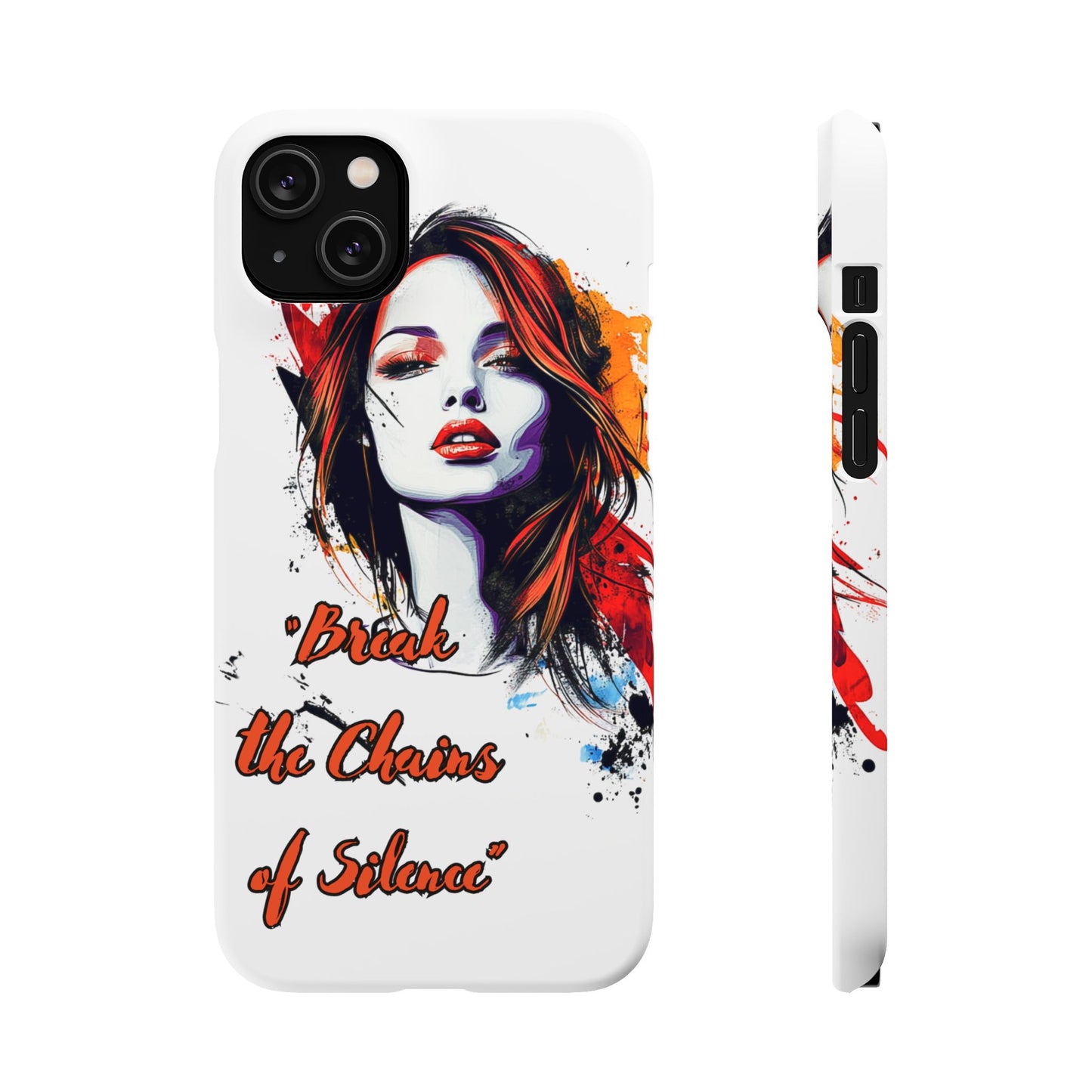 Empowering Art Snap Cases, Phone Cover, Break the Chains of Silence, Unique Gift, Inspirational Tech Accessories
