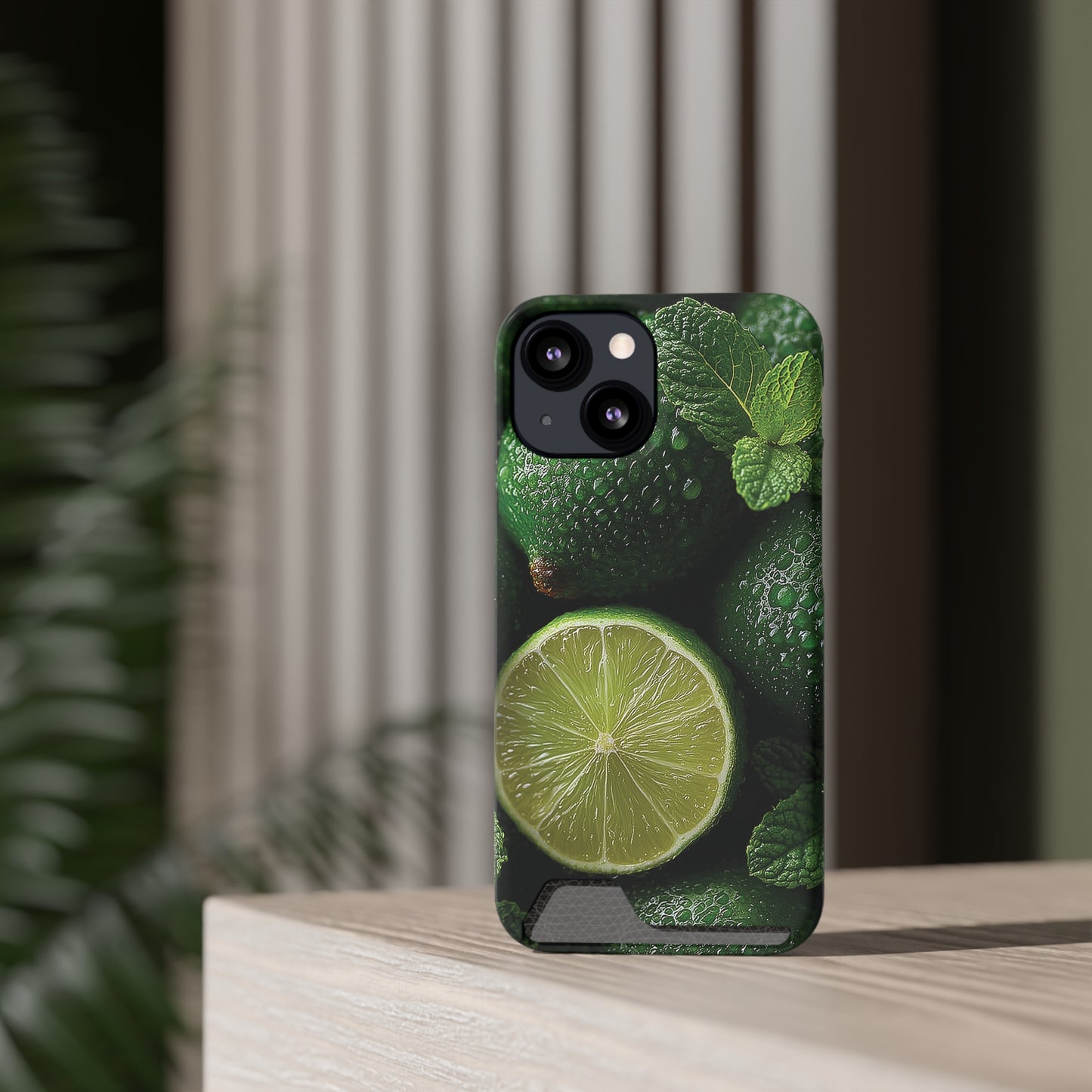 Fresh Lime Phone Case with Card Holder, Citrus Design, Perfect Gift for Summer, Stylish and Functional, Eco-friendly Accessories, [...]