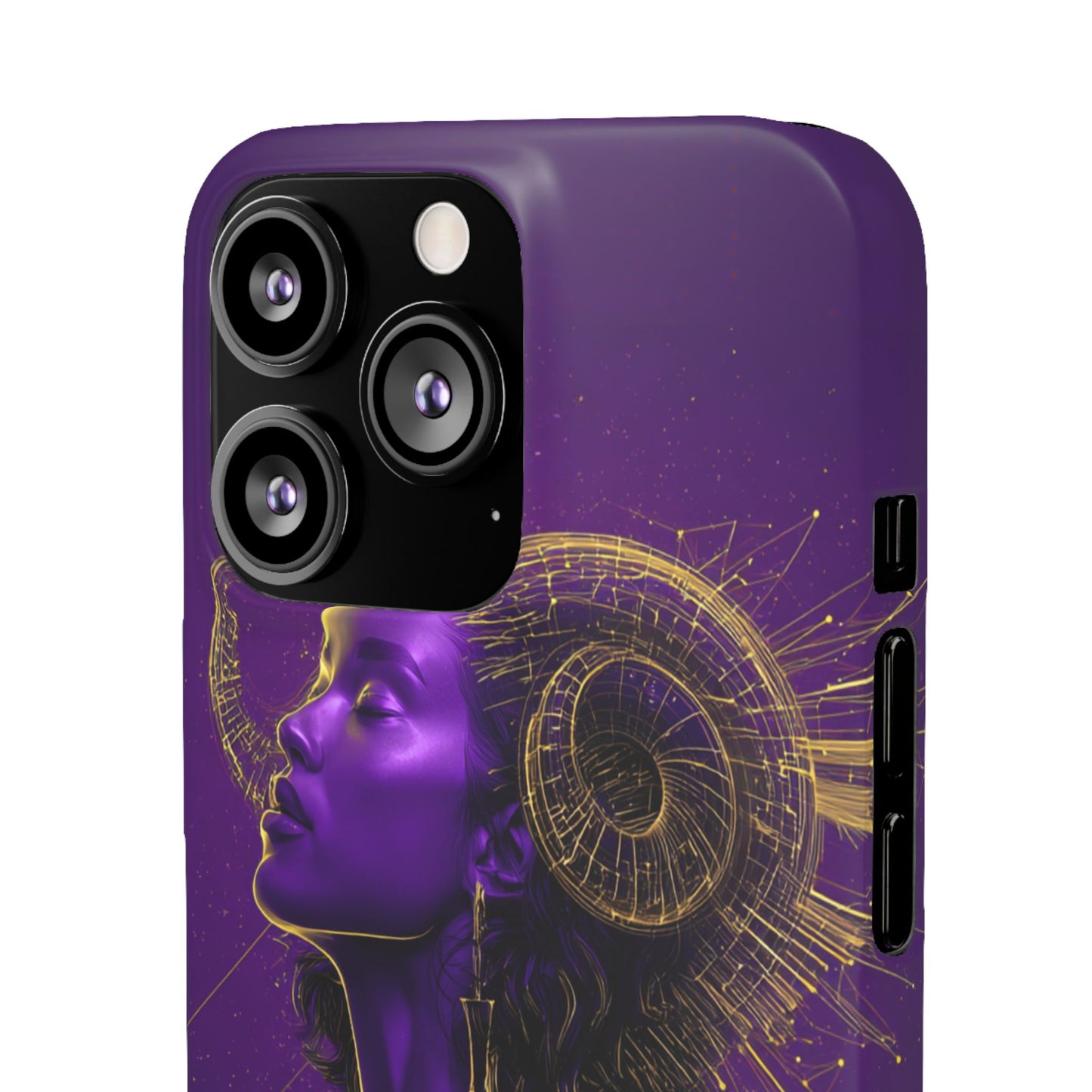 Purple & Gold Celestial Virgo Phone Case – Snap Cover for Samsung & iPhone
