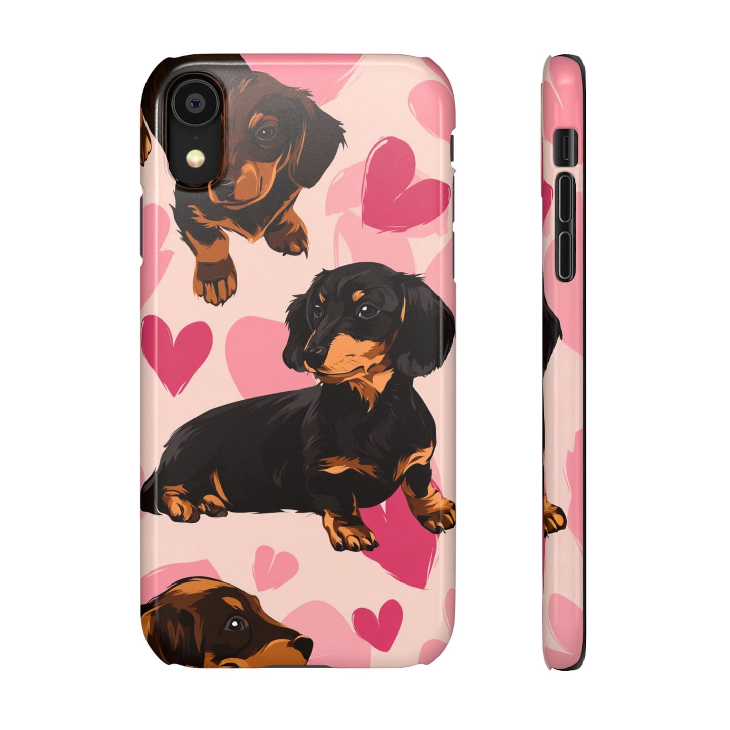 Pink Dachshund Love Phone Case for Iphone and Samsung Customistion and Free Shipping Avvialable