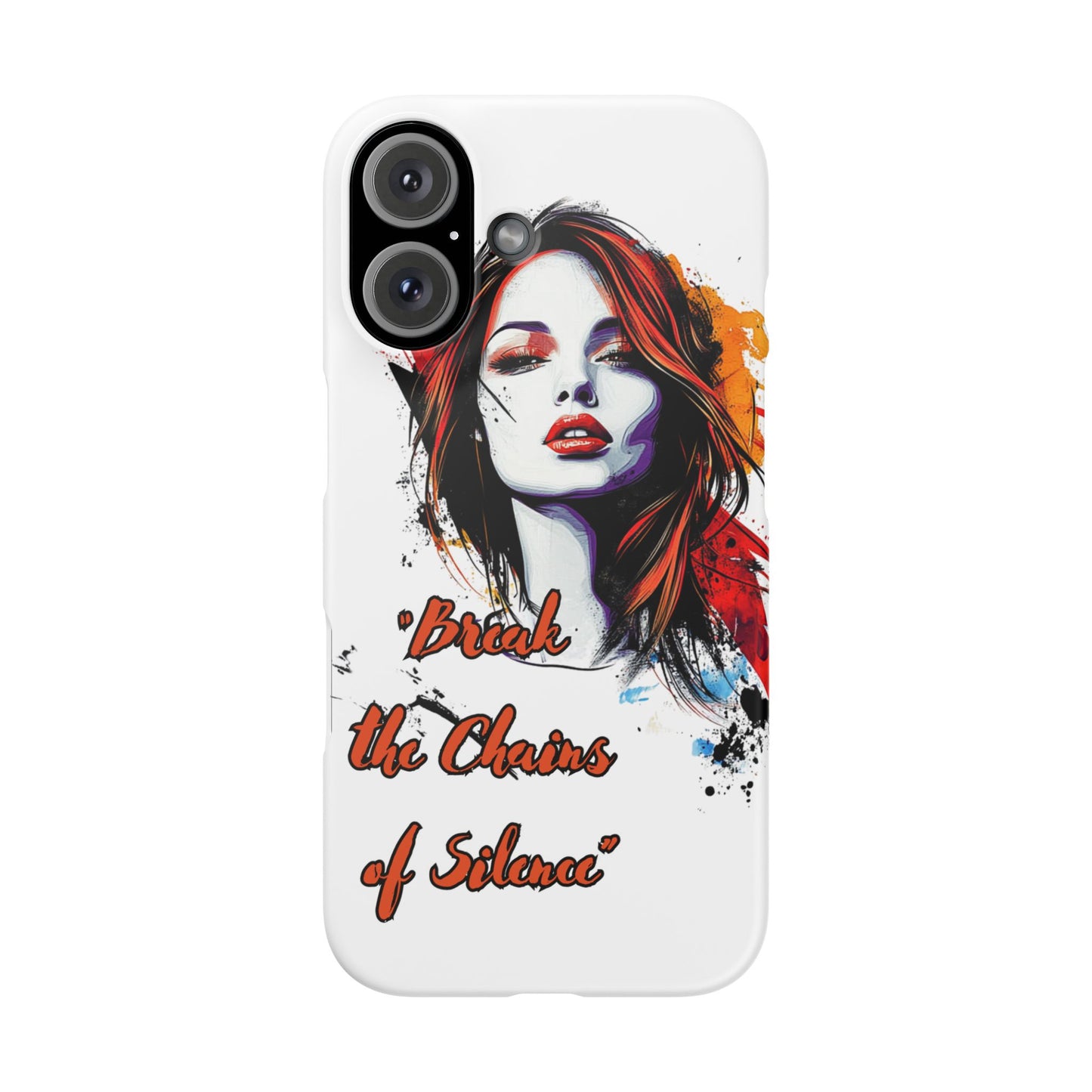 Empowering Art Snap Cases, Phone Cover, Break the Chains of Silence, Unique Gift, Inspirational Tech Accessories