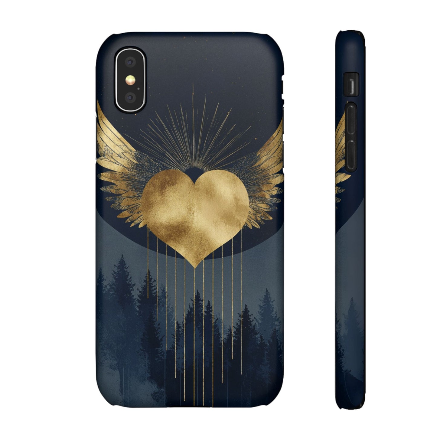 Heart Wing Snap Case, Elegant Phone Cover, Unique Gift, Artistic Accessory, Protective Case for Love and Romance