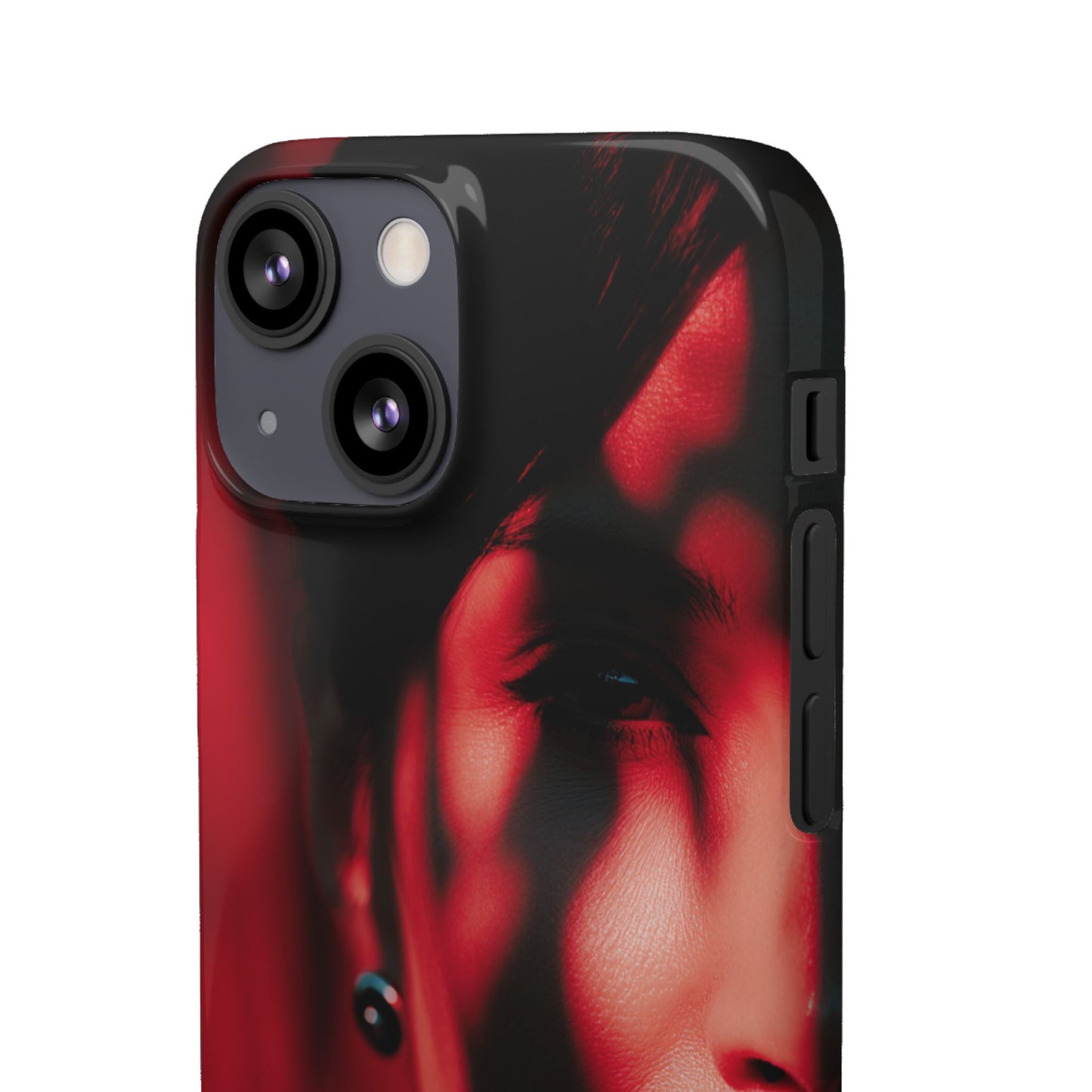 Stylish Snap Cases for Phone, Artistic Phone Cover, Unique Gifts, Red Aesthetic Case, Trendy Accessory, Vibrant Protection
