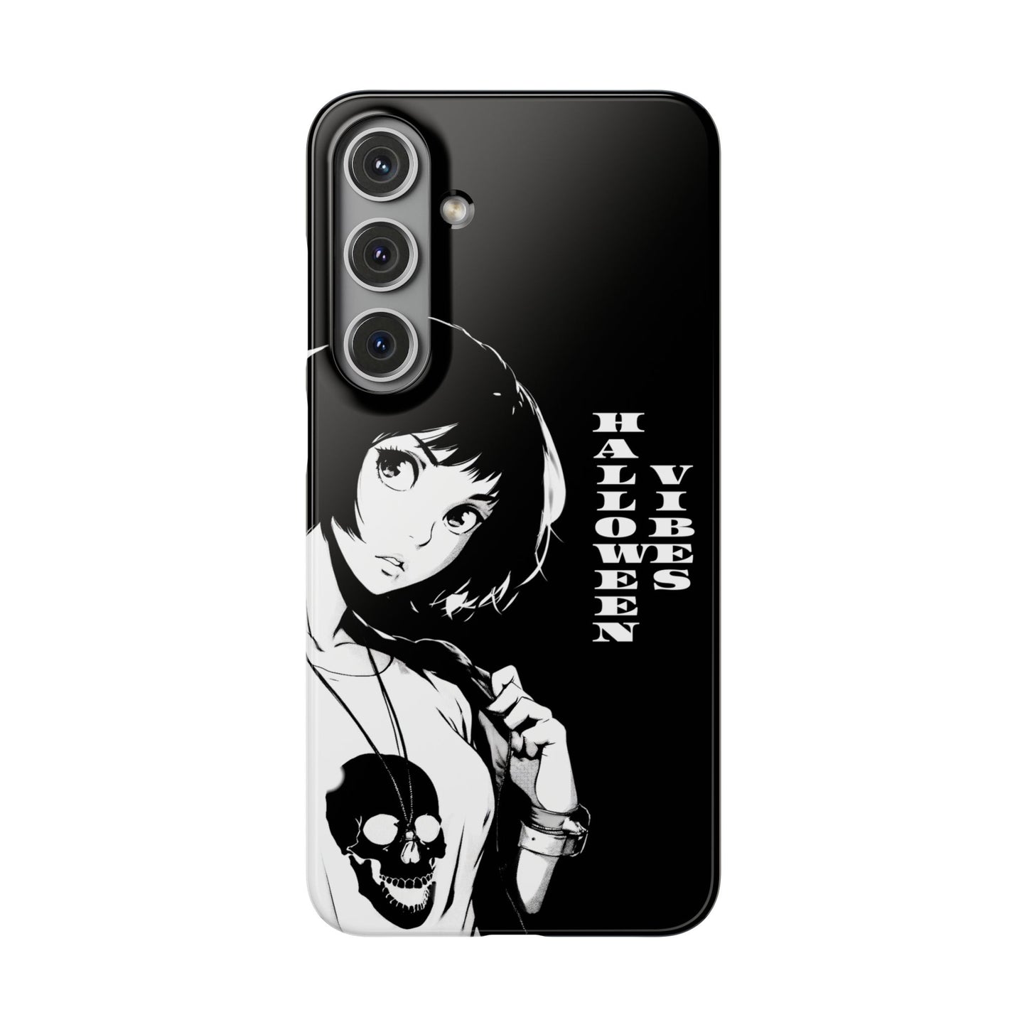 Halloween Vibes Snap Case Black and White Protective Phone Cover for iPhone and Samsung