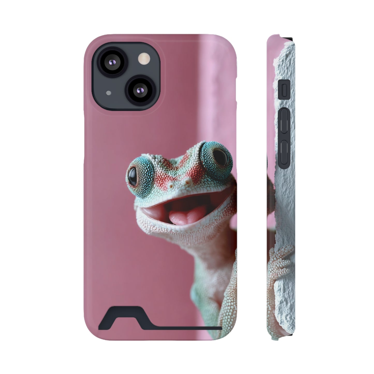 Whimsical Phone Case with Card Holder - Cute Gecko Design, Fun Gift for Kids, Stylish Accessory for Everyday Use, Perfect for [...]