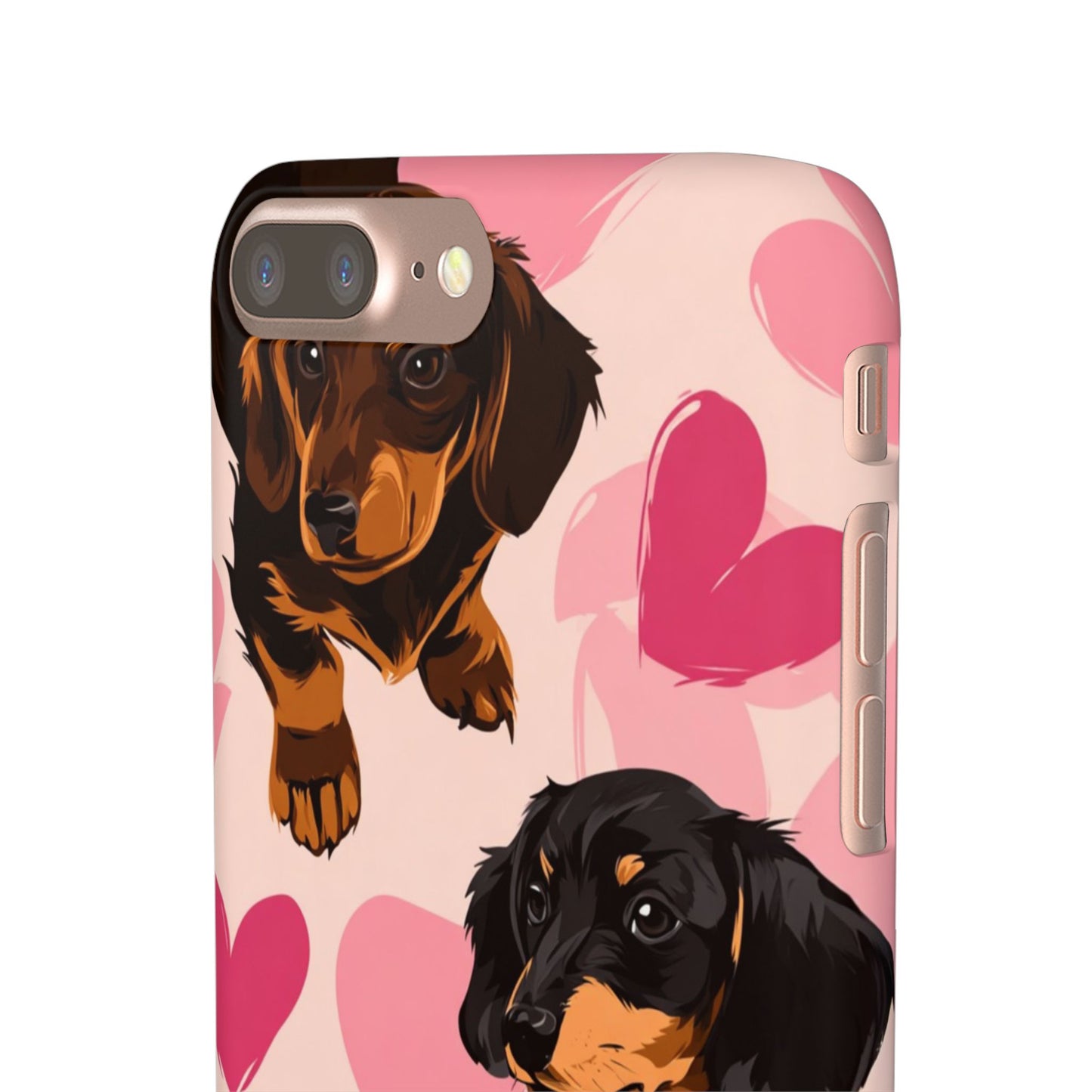 Pink Dachshund Love Phone Case for Iphone and Samsung Customistion and Free Shipping Avvialable