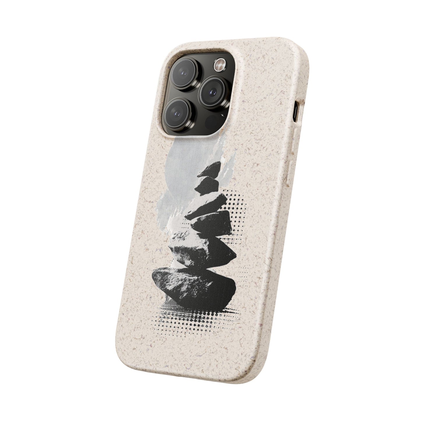 Biodegradable Plastic Free Phone Case Minimalistic Cairn Design Suitable For Iphones And Samsungs