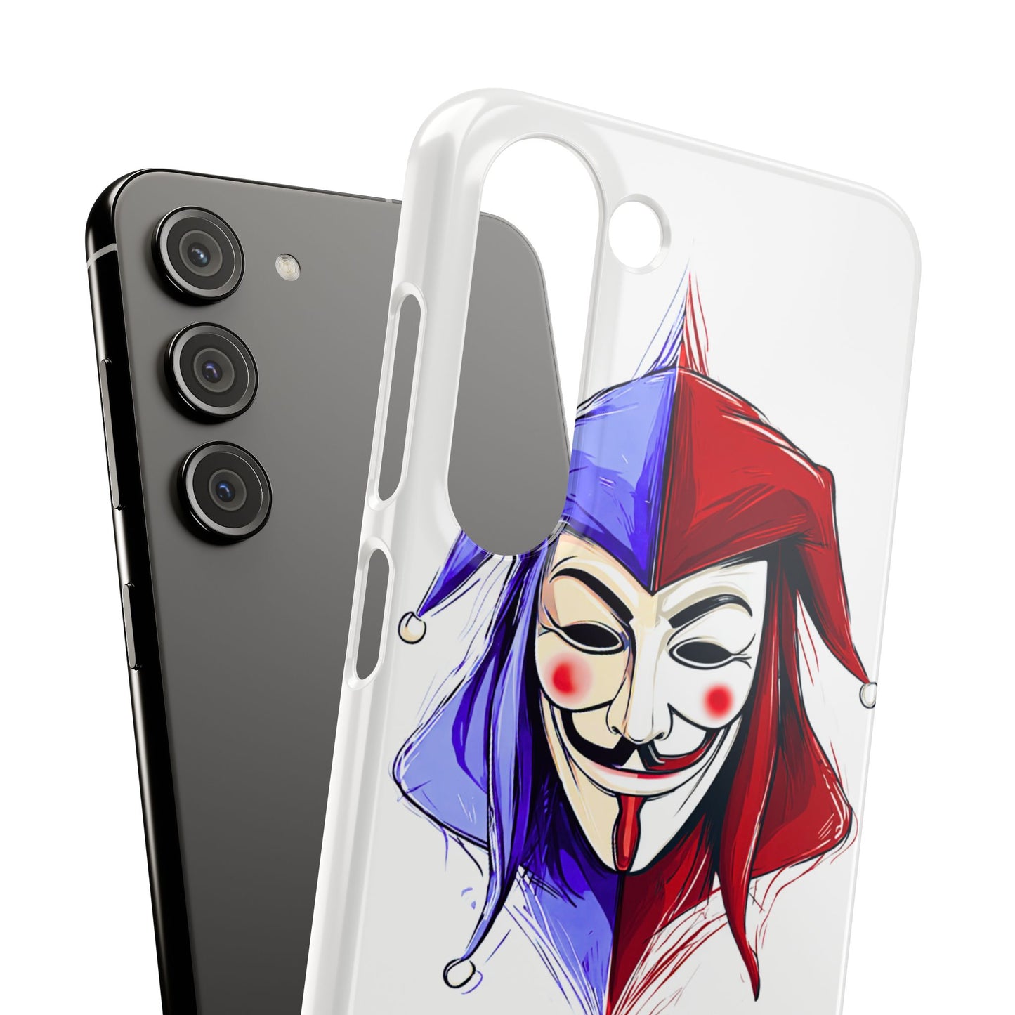 Joker & Anonimous Reunited Guy Fawkes Art Snap Case and Protective Phone Cover For iPhone and Samsung