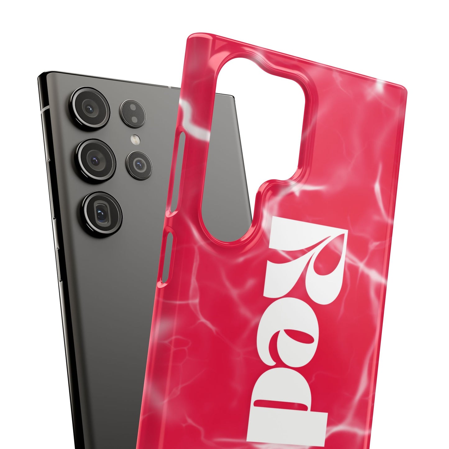 Vibrant Red Snap Case for iPhone, Trendy Phone Cover, Gift for Her, Summer Accessory, Stylish Tech Protection