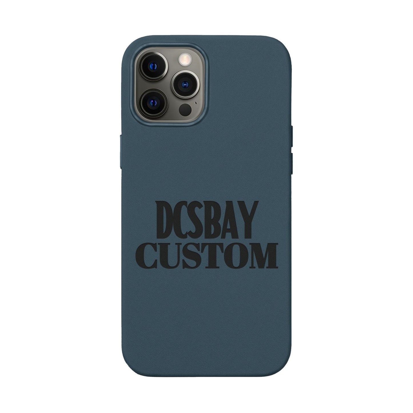 Engraved PU Leather Phone Case — Minimal Bear Silhouette