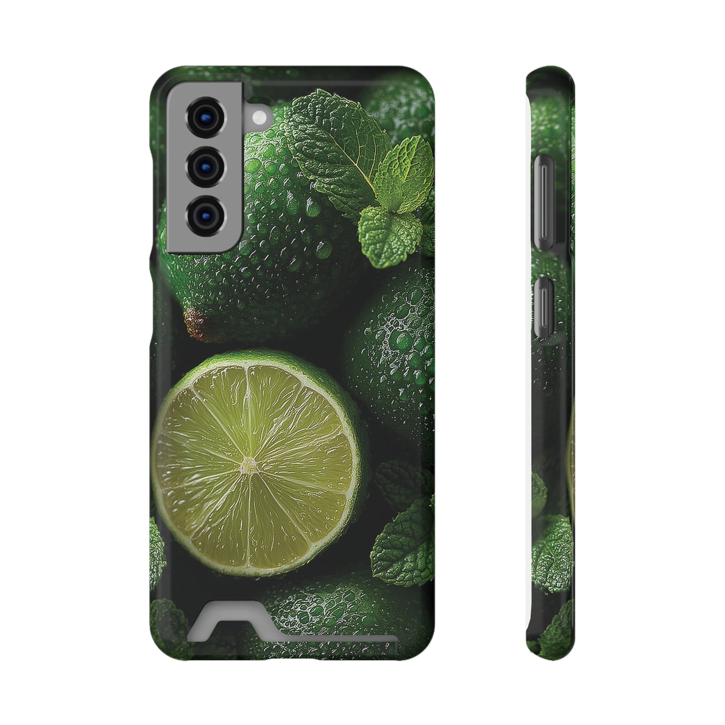 Fresh Lime Phone Case with Card Holder, Citrus Design, Perfect Gift for Summer, Stylish and Functional, Eco-friendly Accessories, [...]