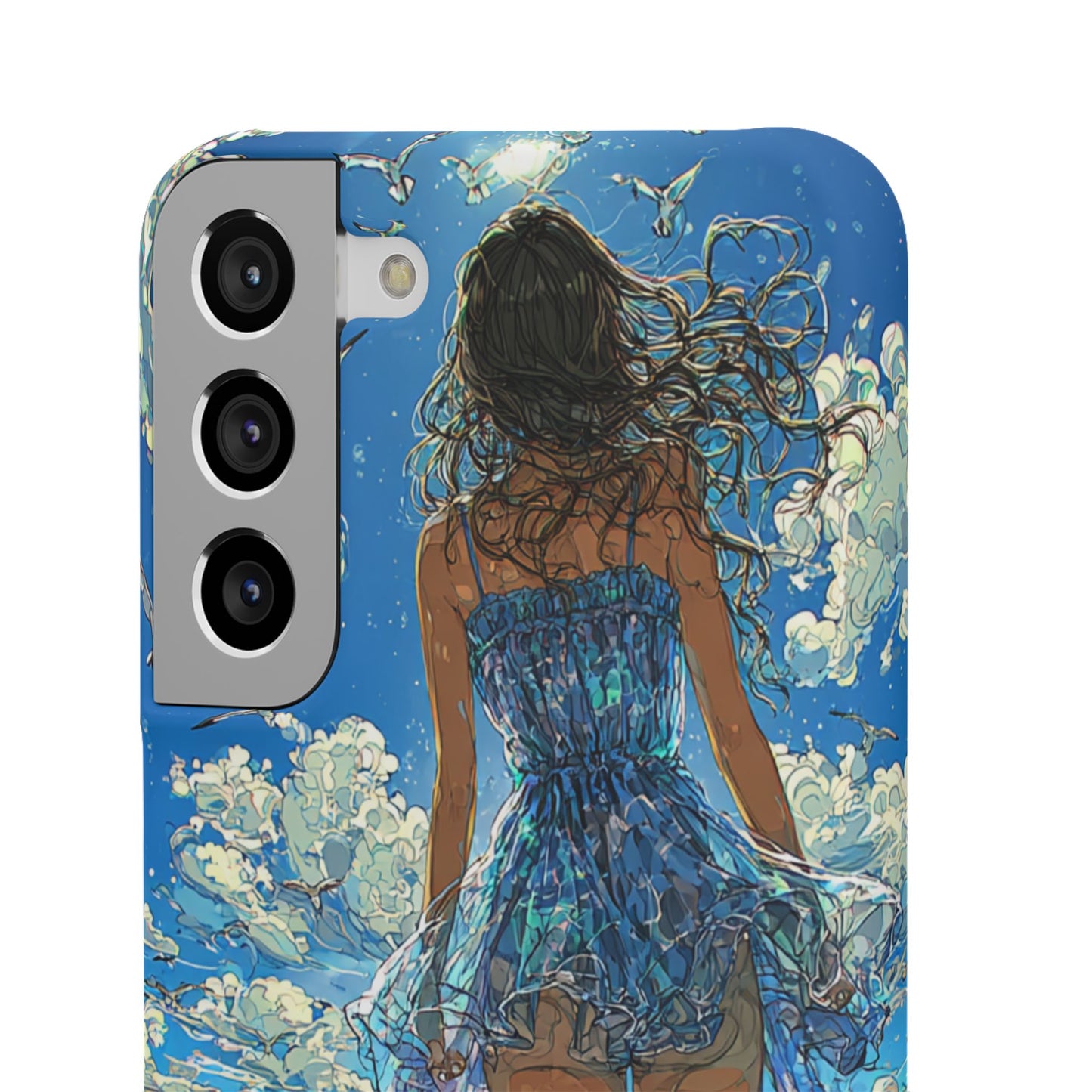 Summer Breeze Snap Case, Ocean Art Phone Cover, Beach Vibes Cell Case, Gift for Her, Custom Phone Accessory
