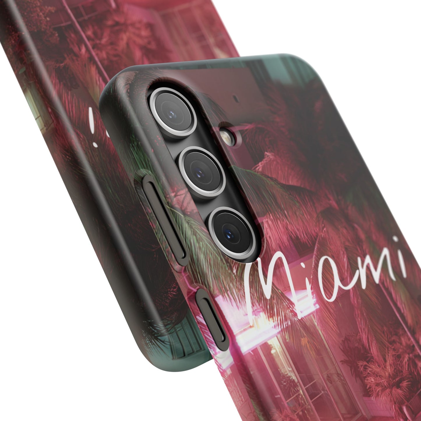 Miami Vibes Snap Case, Tropical Phone Cover, Summer Accessory, Gift for Travel Lovers, Neon Aesthetic, Beach-themed Tech