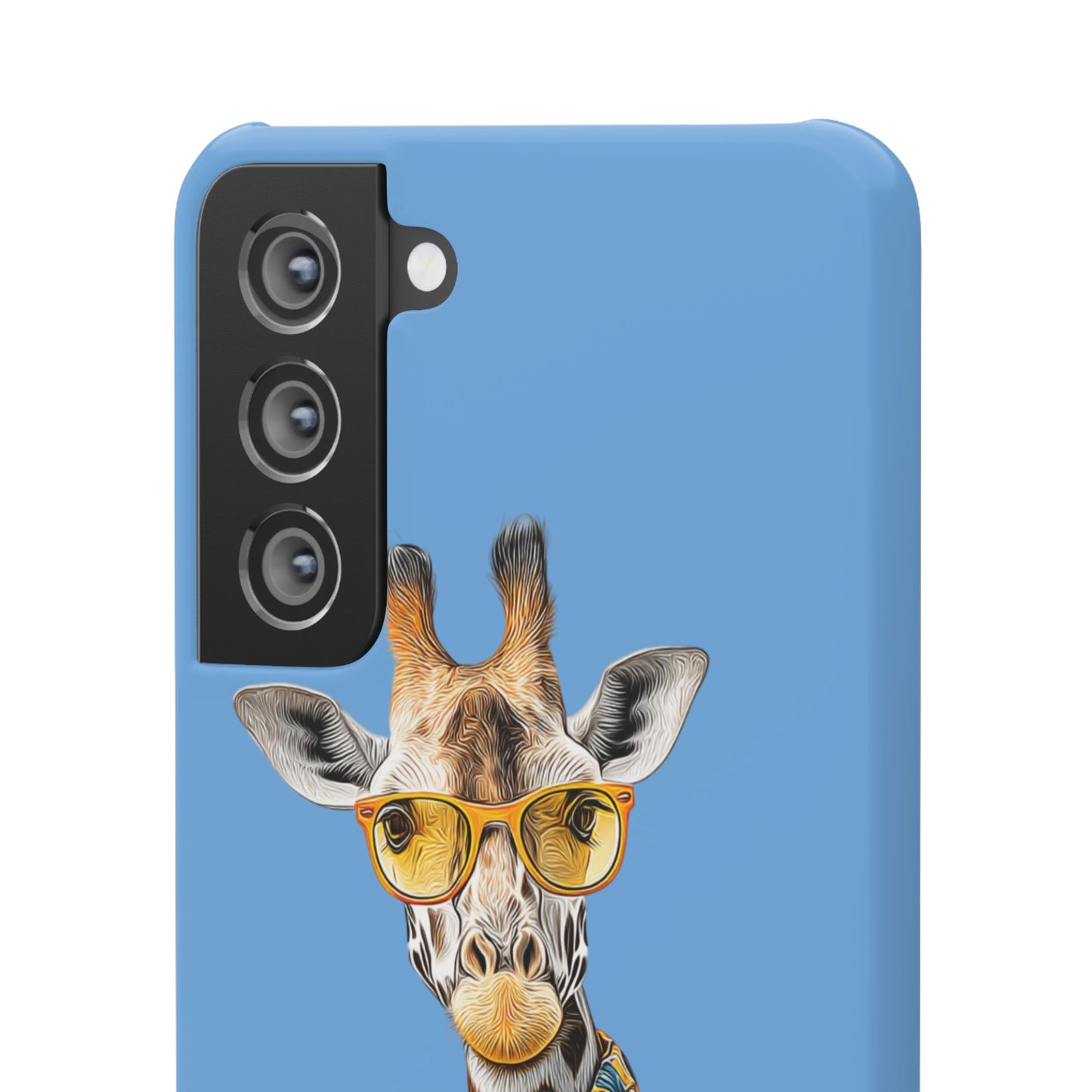 Giraffe Blue Snap Case Phone Cover for Animal Lover Iphone and Samsung models
