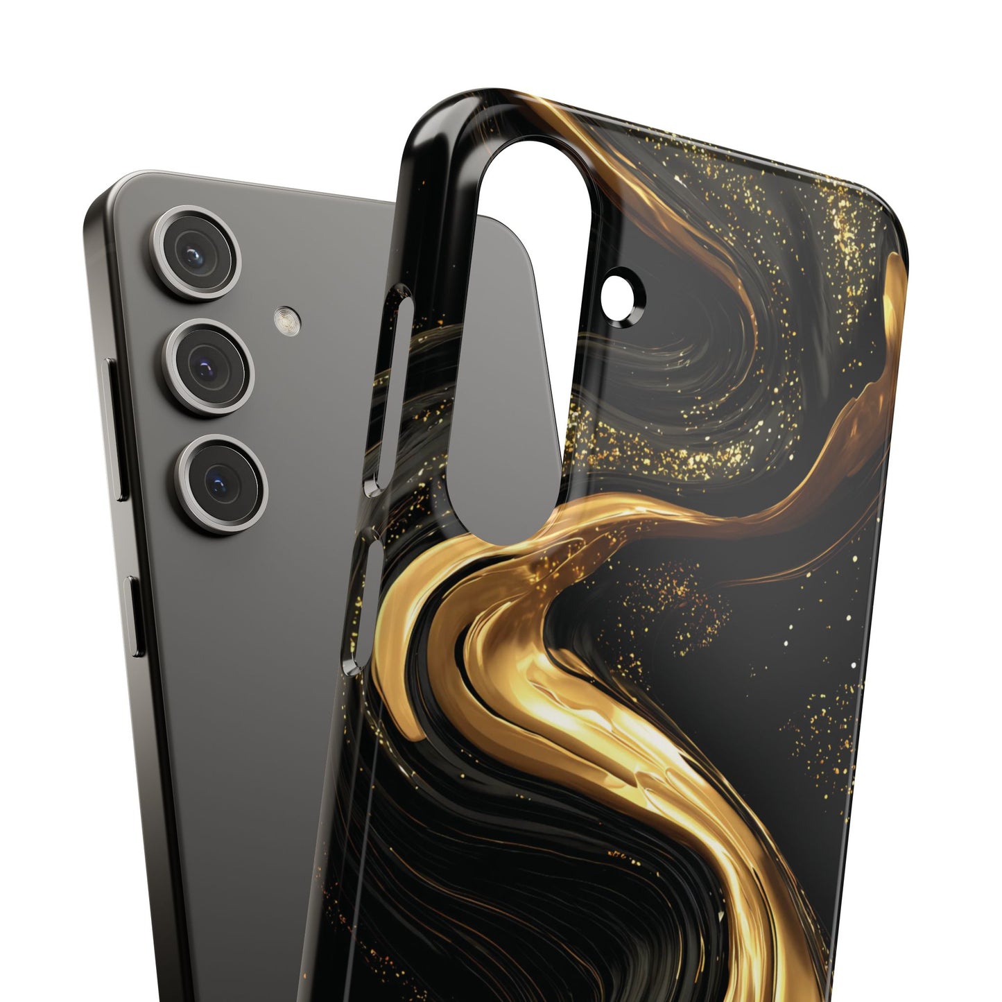 Elegant Gold Swirl Snap Case - Stylish Phone Cover, Modern Accessory, Gift for Her, Luxe Phone Case, Trendy Decor