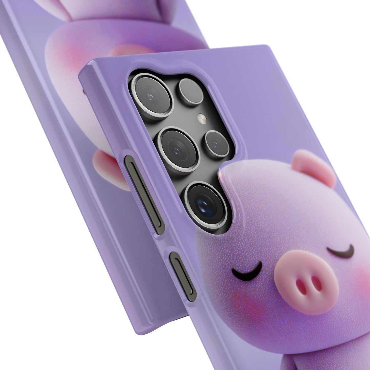 Cute Pig Snap Case for iPhone, Animal Lovers Phone Cover, Kawaii Aesthetic Accessory, Birthday Gift, Unique Phone Protection