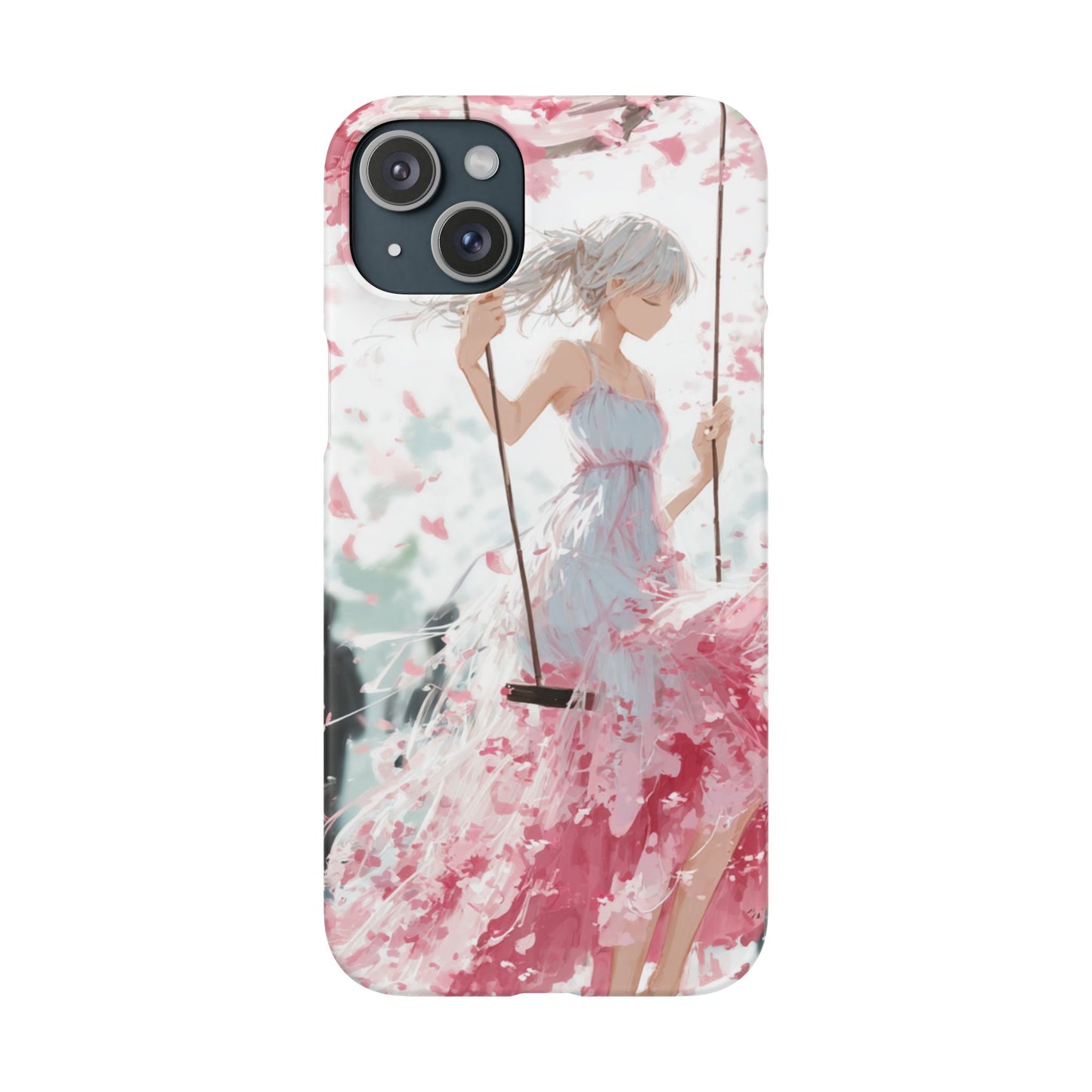 Elegant Floral Snap Cases for iPhone, Personalized Phone Covers, Cute Spring Gifts, Anime Aesthetic Accessories, Flower-themed Cell [...]