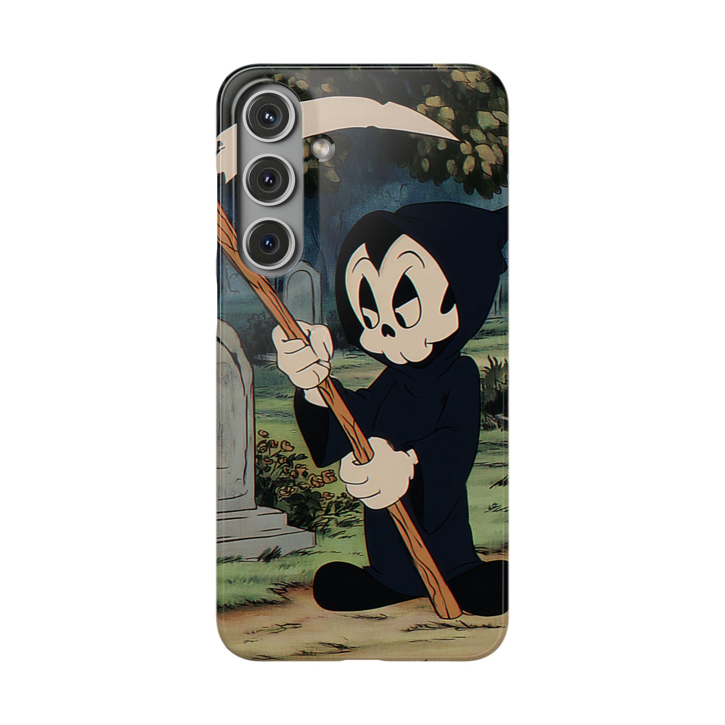 Grim Reaper Snap Case, Halloween Phone Case, Cute Death Phone Cover, Spooky Accessories, Unique Phone Protector