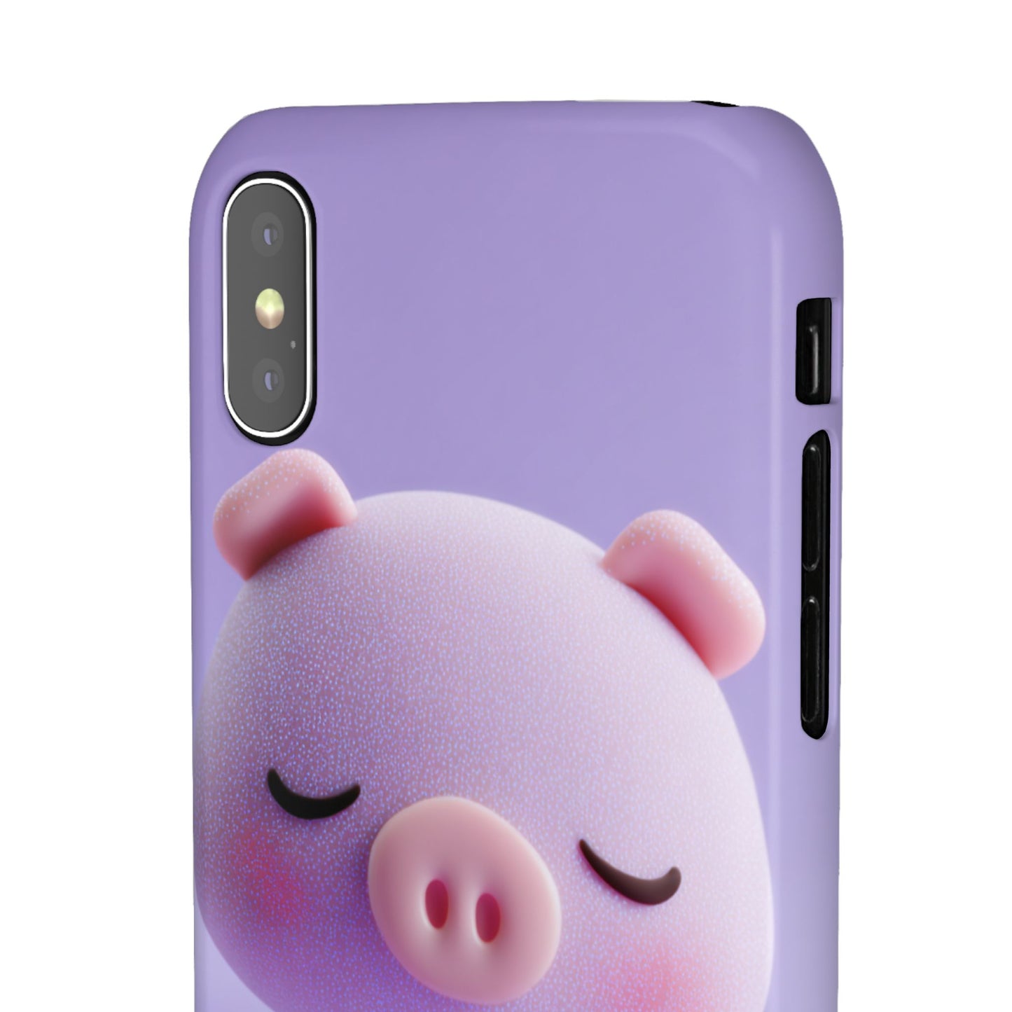 Cute Pig Snap Case for iPhone, Animal Lovers Phone Cover, Kawaii Aesthetic Accessory, Birthday Gift, Unique Phone Protection