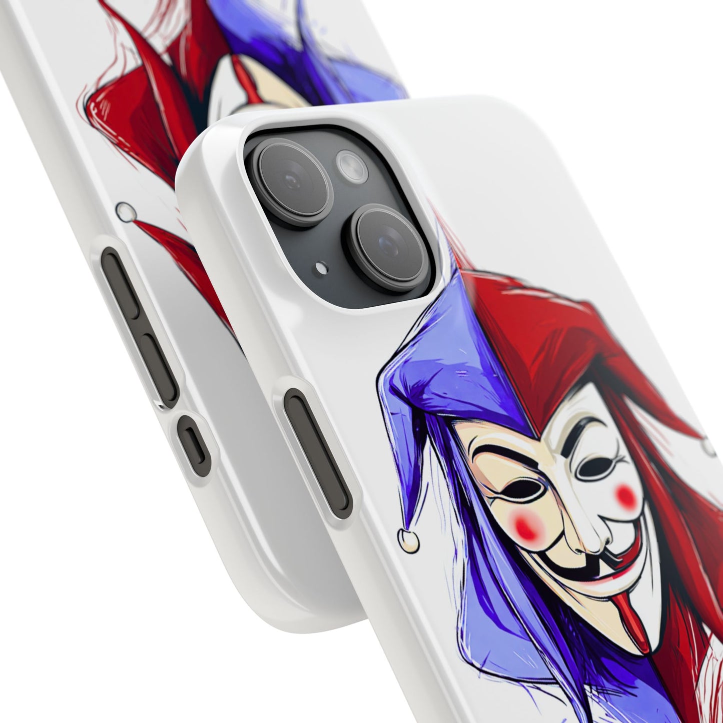 Joker & Anonimous Reunited Guy Fawkes Art Snap Case and Protective Phone Cover For iPhone and Samsung