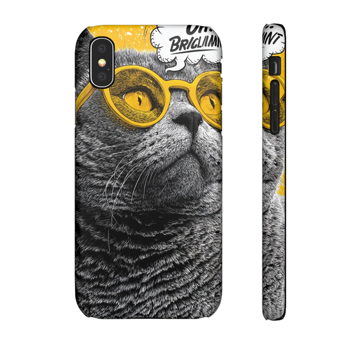 Playful Cat Snap Case - Quirky Phone Cover for Cat Lovers, Gift for Pet Enthusiasts, Funny Accessory for Any Occasion