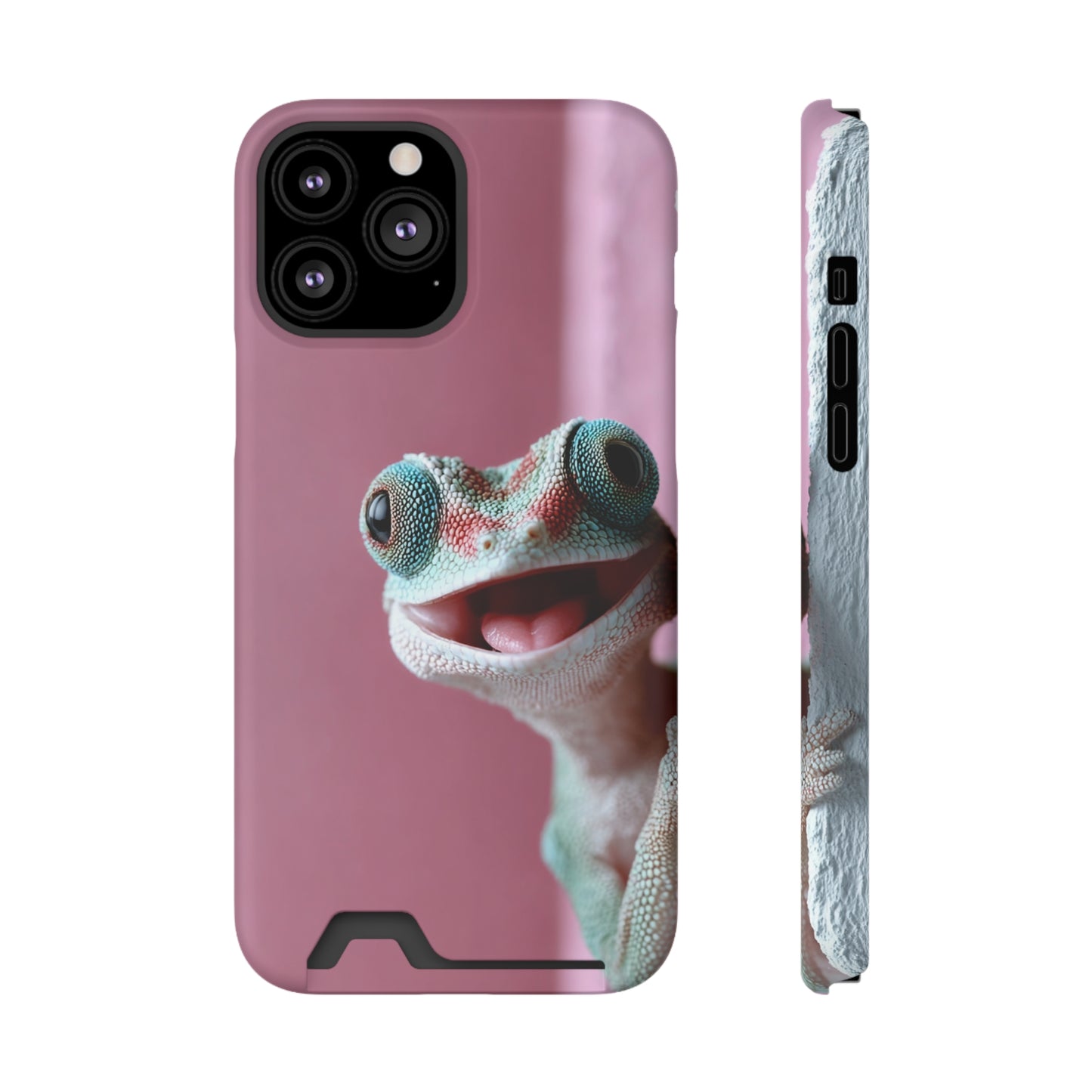 Whimsical Phone Case with Card Holder - Cute Gecko Design, Fun Gift for Kids, Stylish Accessory for Everyday Use, Perfect for [...]