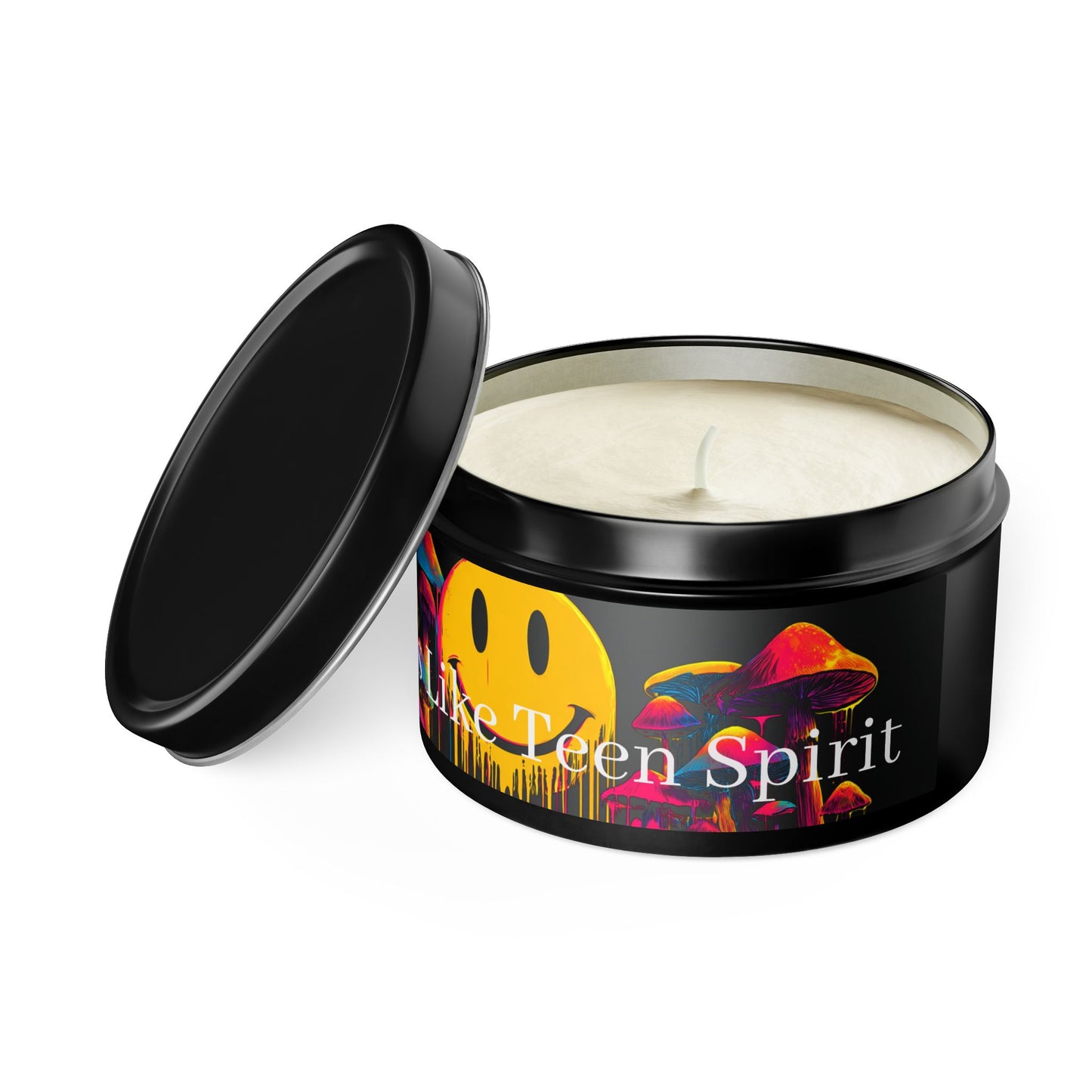 Vibrant Tin Candles, Smells Like Teen Spirit, Unique Home Decor, Aromatherapy, Gift for Her, Mood Enhancer, Eco-Friendly Candle