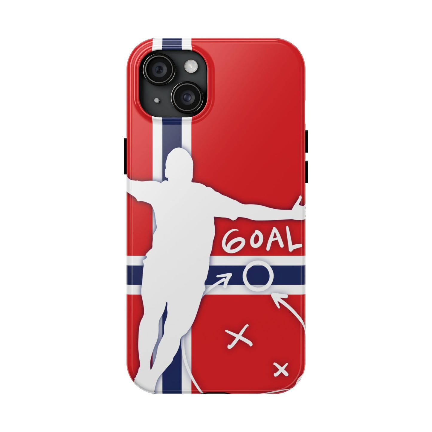 Norway Soccer Tough Phone Case — 'Goal' Silhouette Protective Cover
