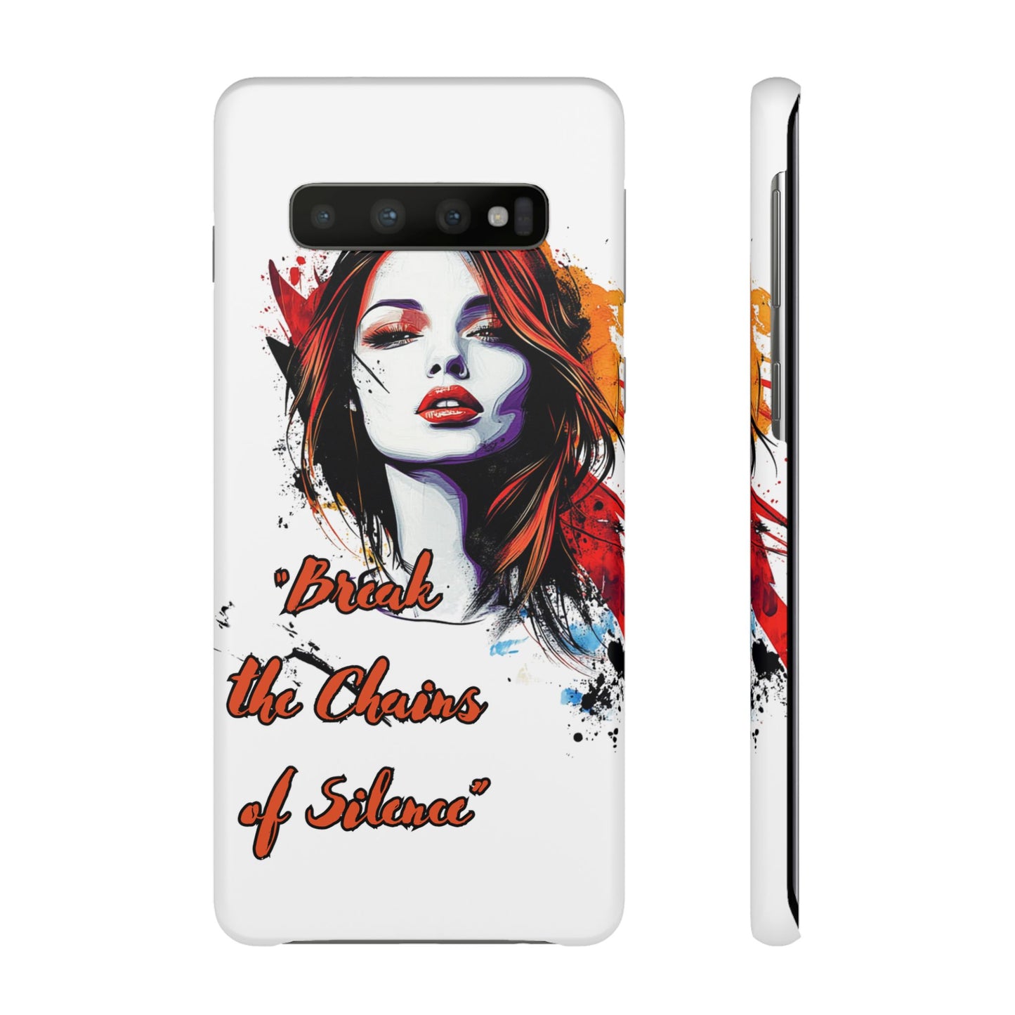 Empowering Art Snap Cases, Phone Cover, Break the Chains of Silence, Unique Gift, Inspirational Tech Accessories