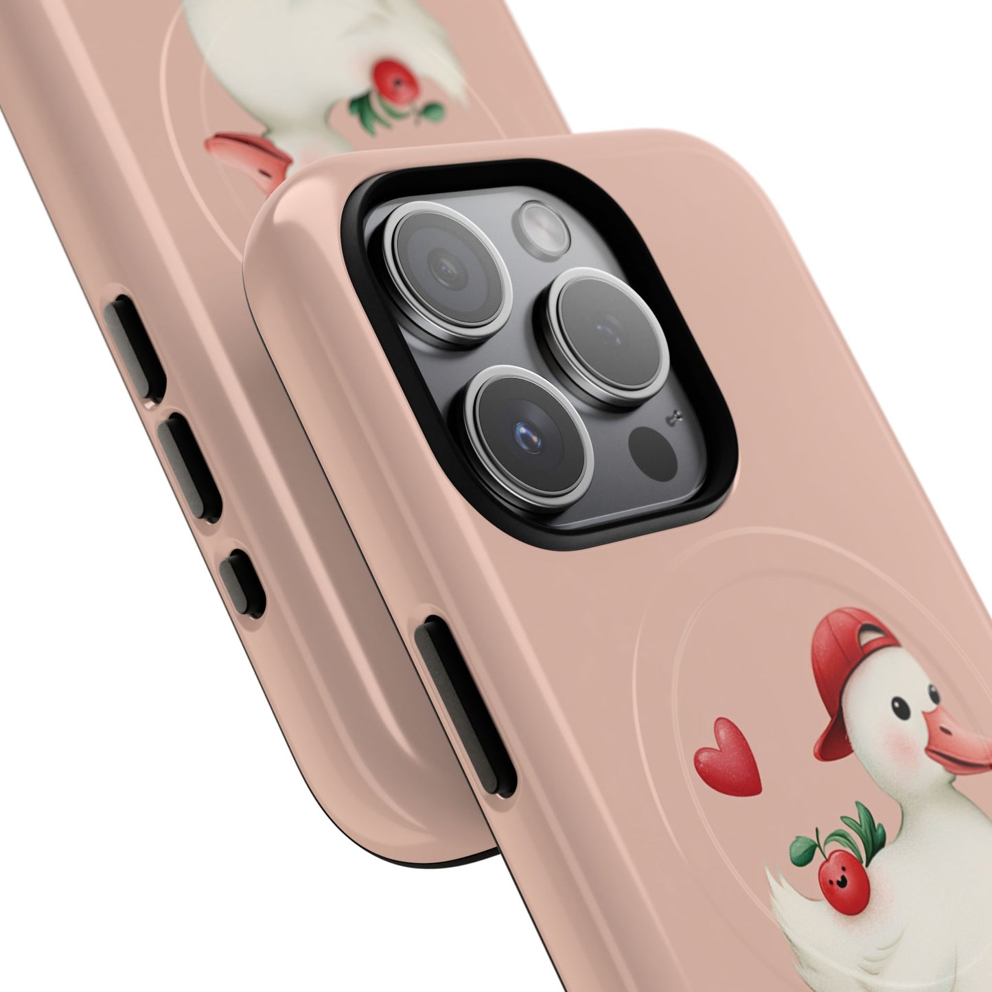 Duck Skateboard Magnetic Phone Case — Cute Pink Protective iPhone Cover