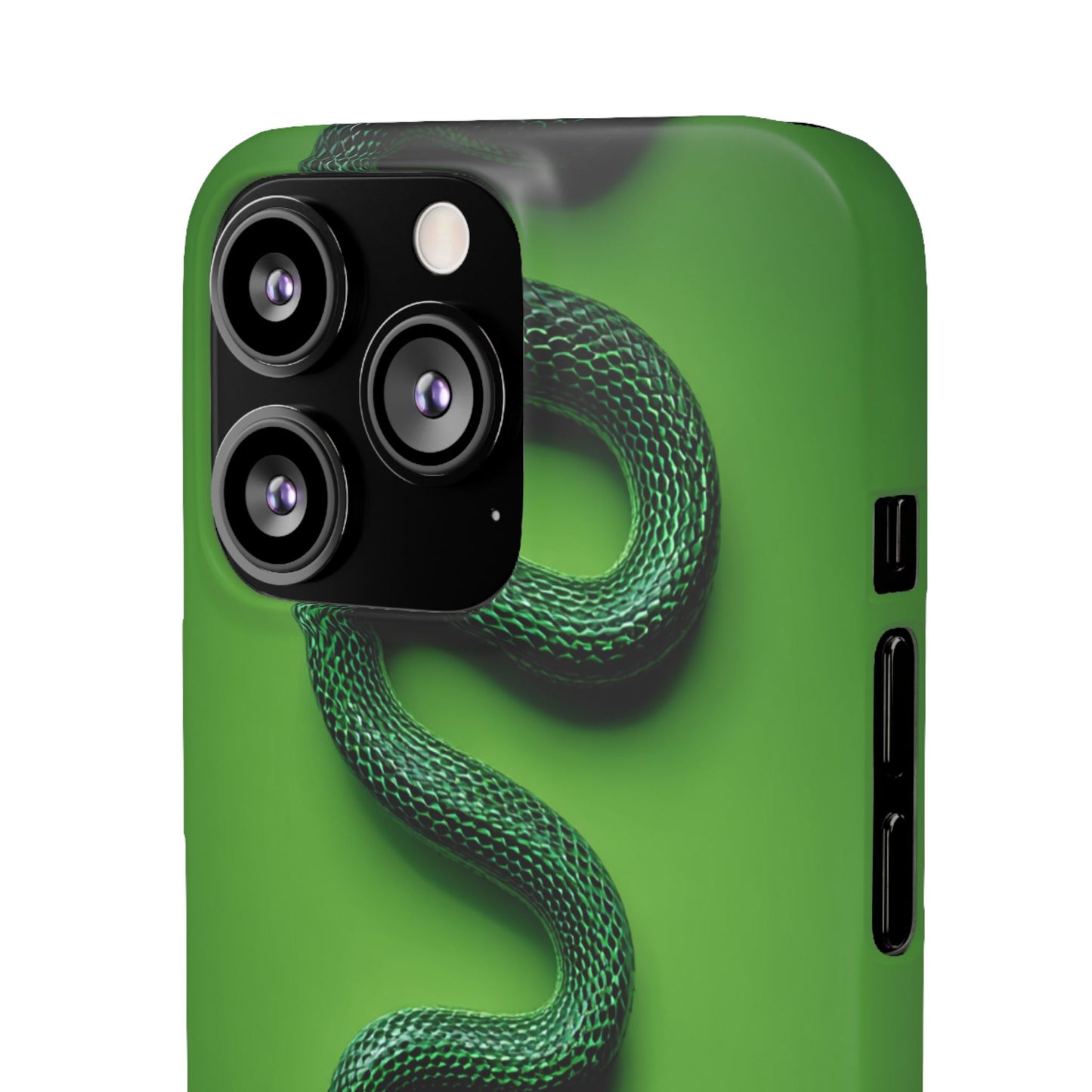 Green Snake Snap Case for iPhone, Stylish Phone Cover, Unique Gift, Trendy Accessory, Birthday, Nature Lover's Phone Case