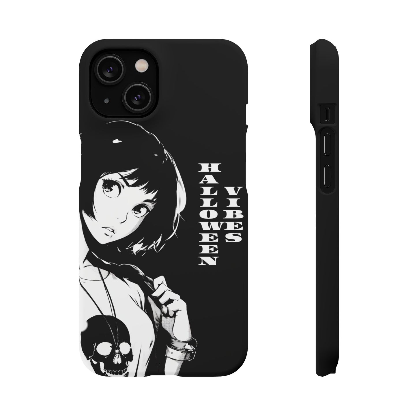 Halloween Vibes Snap Case Black and White Protective Phone Cover for iPhone and Samsung