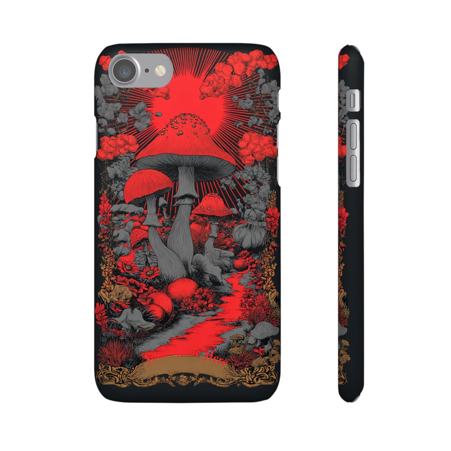Fantasy Mushroom Snap Case Custom Phone Cover for iPhone and Samsung Mate and Glossy Avvialable